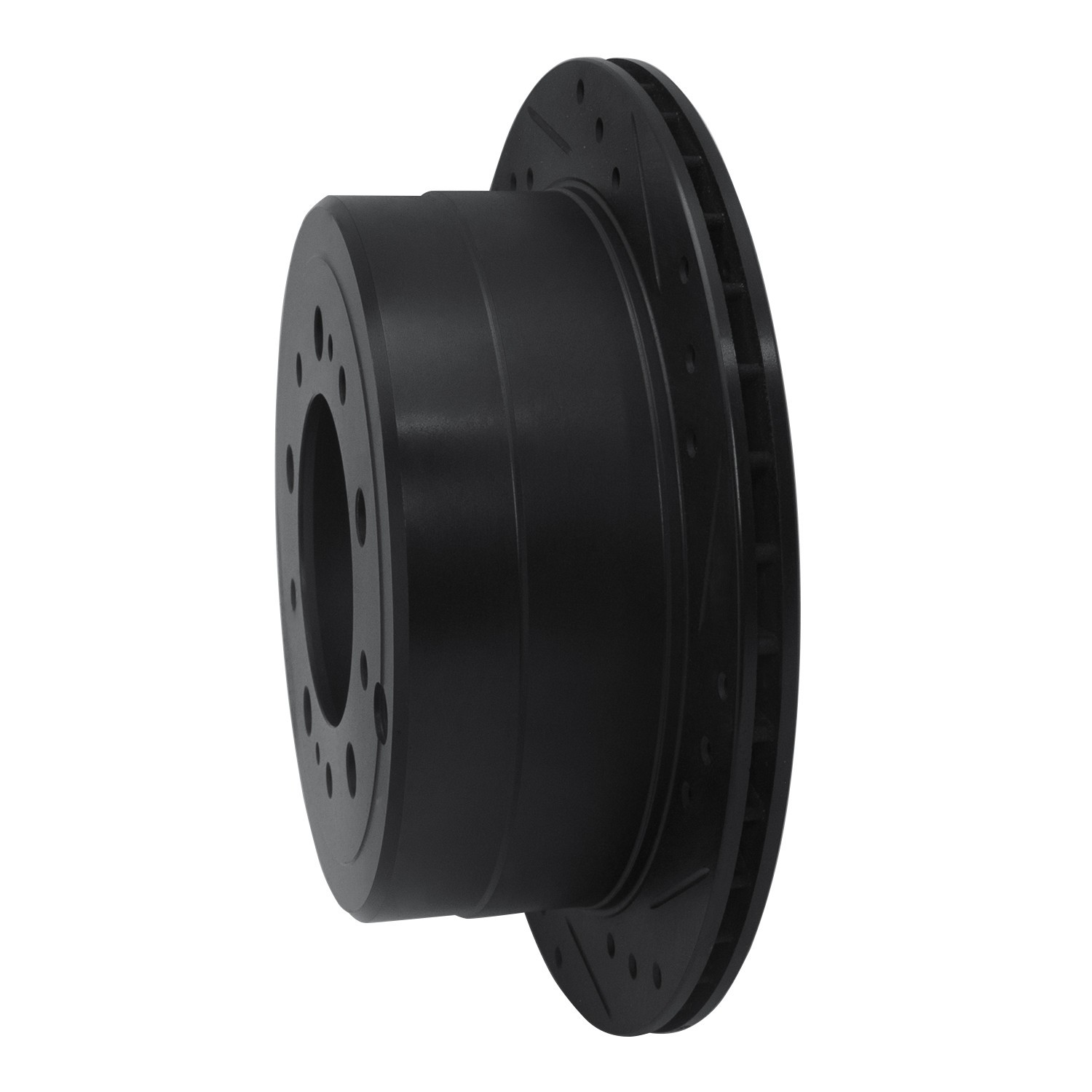 DYN 633-76113R DFC Brake Rotor - Drilled and Slotted - Black
