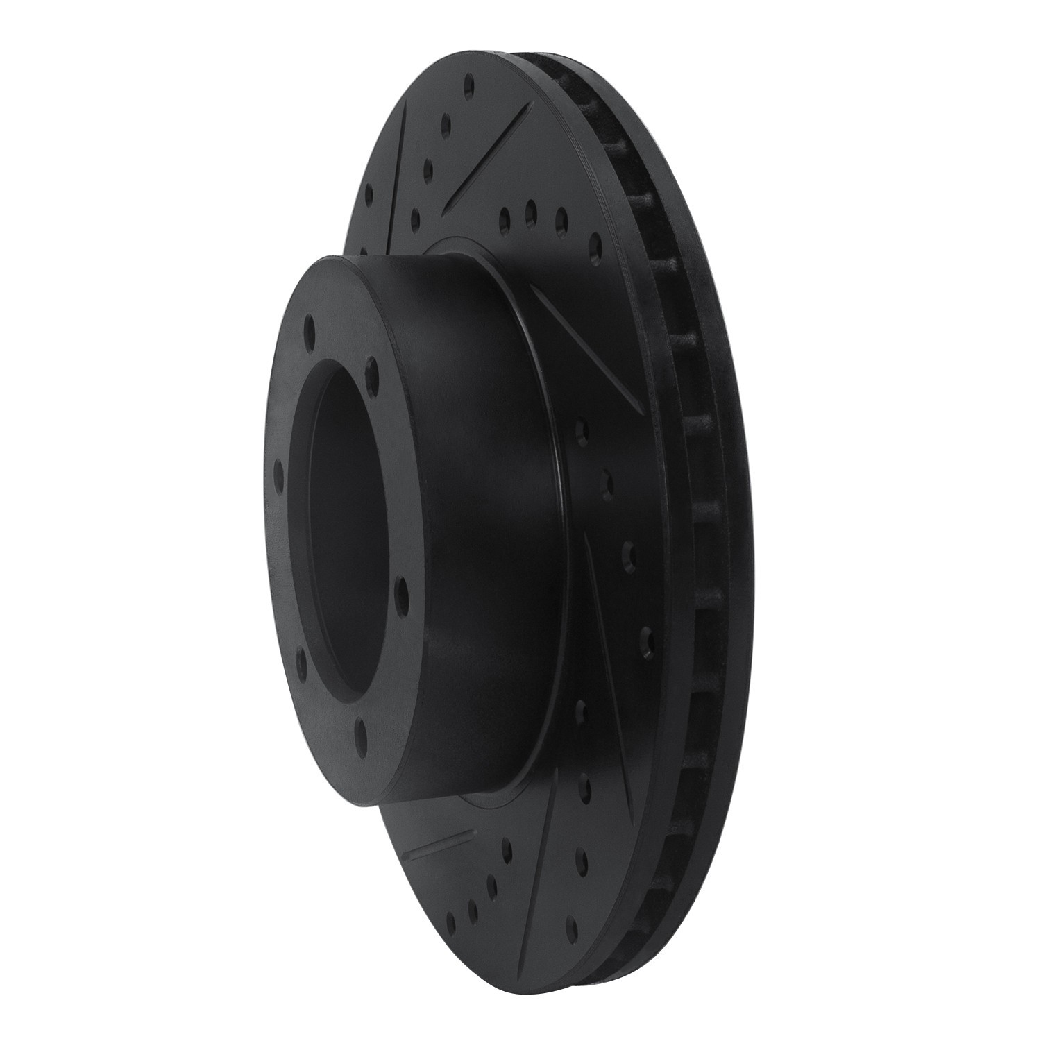 DYN 633-76115L DFC Brake Rotor - Drilled and Slotted - Black