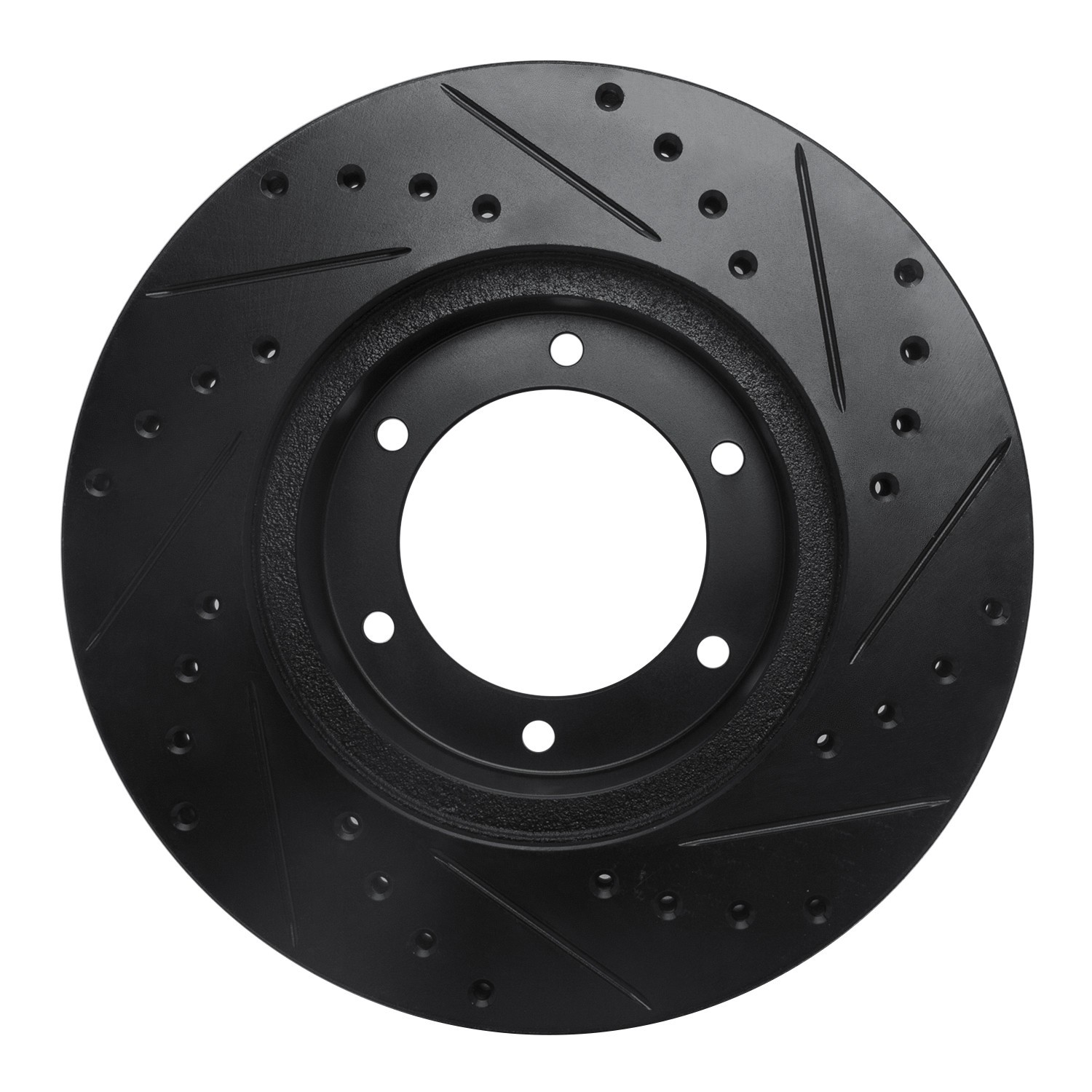 DYN 633-76115L DFC Brake Rotor - Drilled and Slotted - Black - Image 2