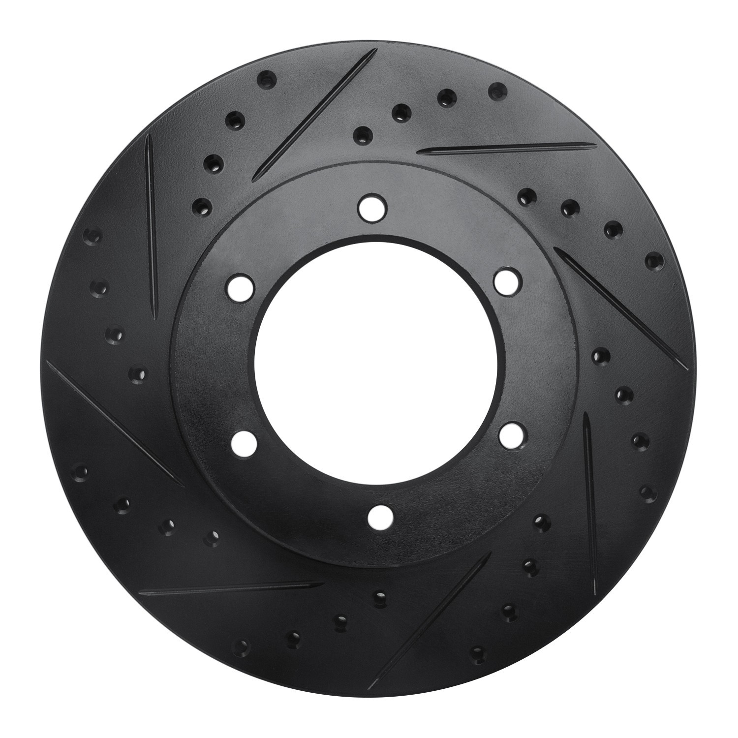DYN 633-76115L DFC Brake Rotor - Drilled and Slotted - Black - Image 3