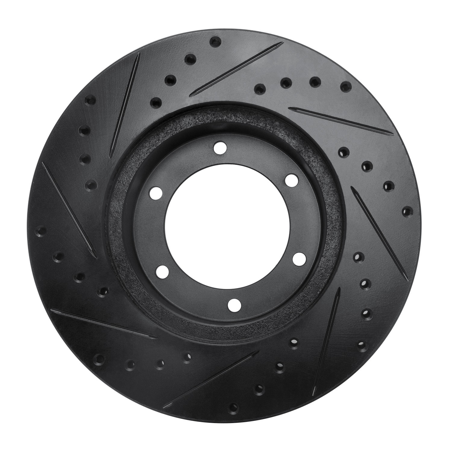DYN 633-76115R DFC Brake Rotor - Drilled and Slotted - Black - Image 2