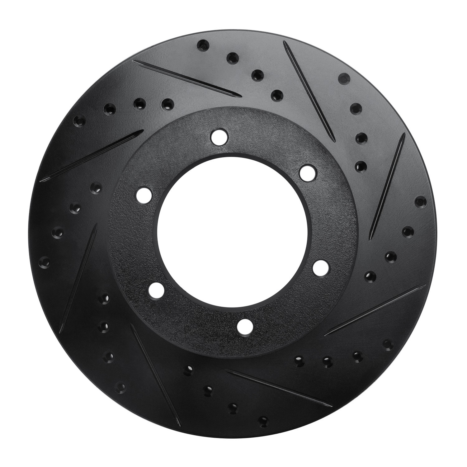 DYN 633-76115R DFC Brake Rotor - Drilled and Slotted - Black - Image 3
