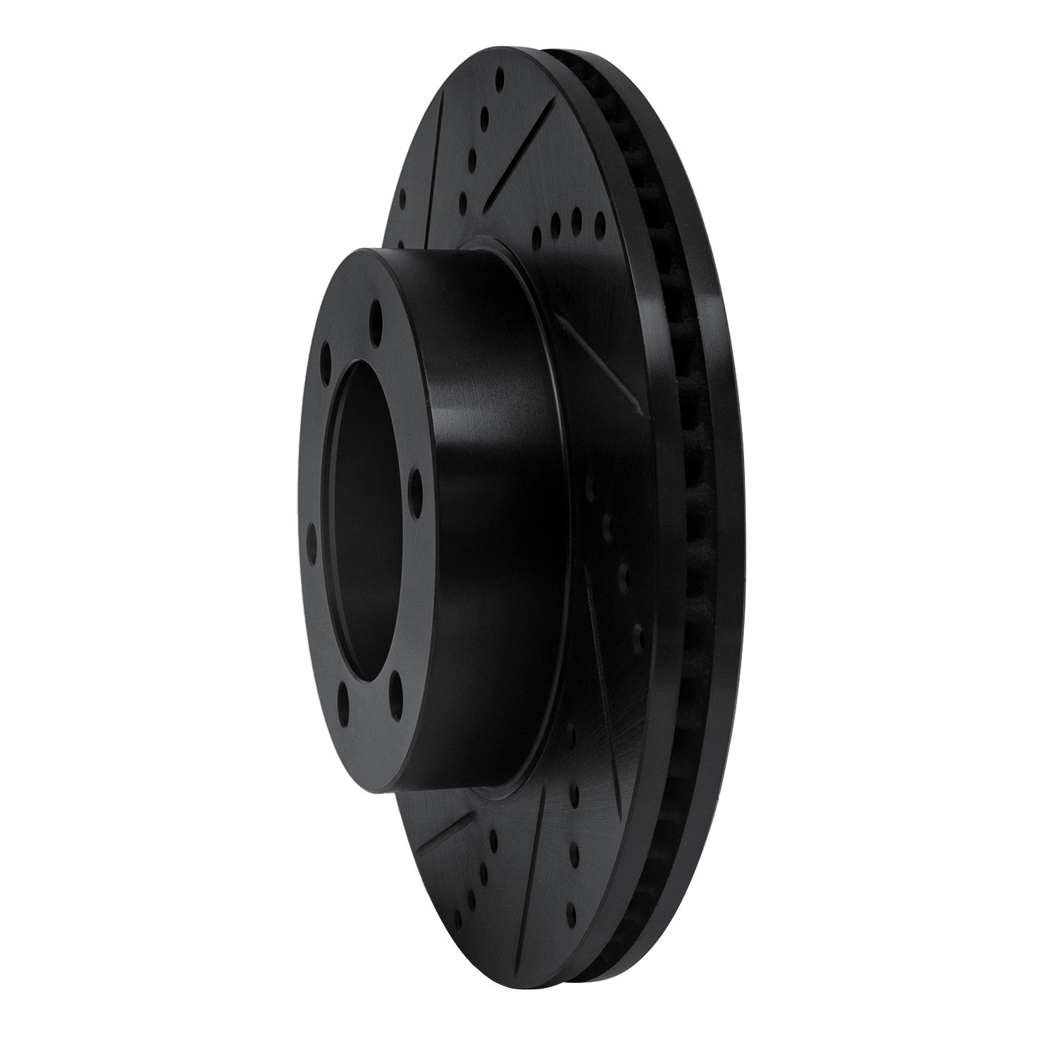 DYN 633-76124L DFC Brake Rotor - Drilled and Slotted - Black
