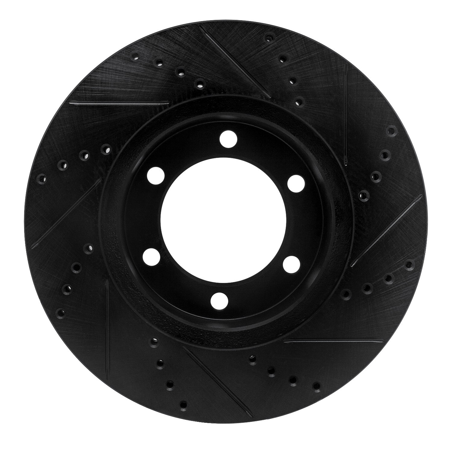 DYN 633-76124L DFC Brake Rotor - Drilled and Slotted - Black - Image 2