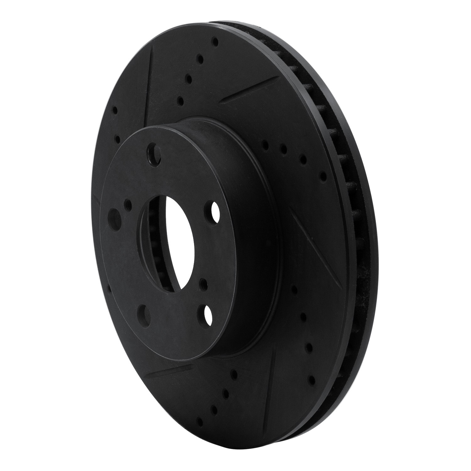 DYN 633-76133L DFC Brake Rotor - Drilled and Slotted - Black