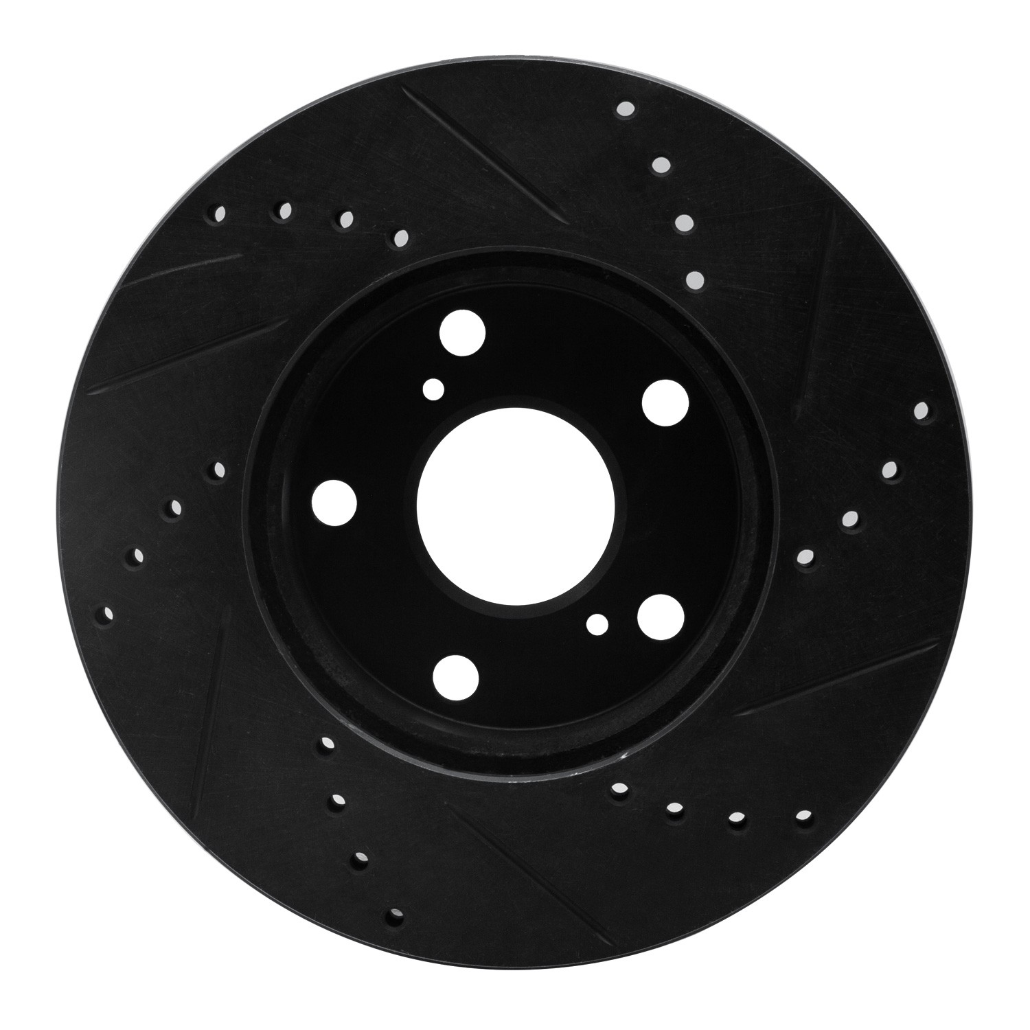 DYN 633-76133L DFC Brake Rotor - Drilled and Slotted - Black - Image 2