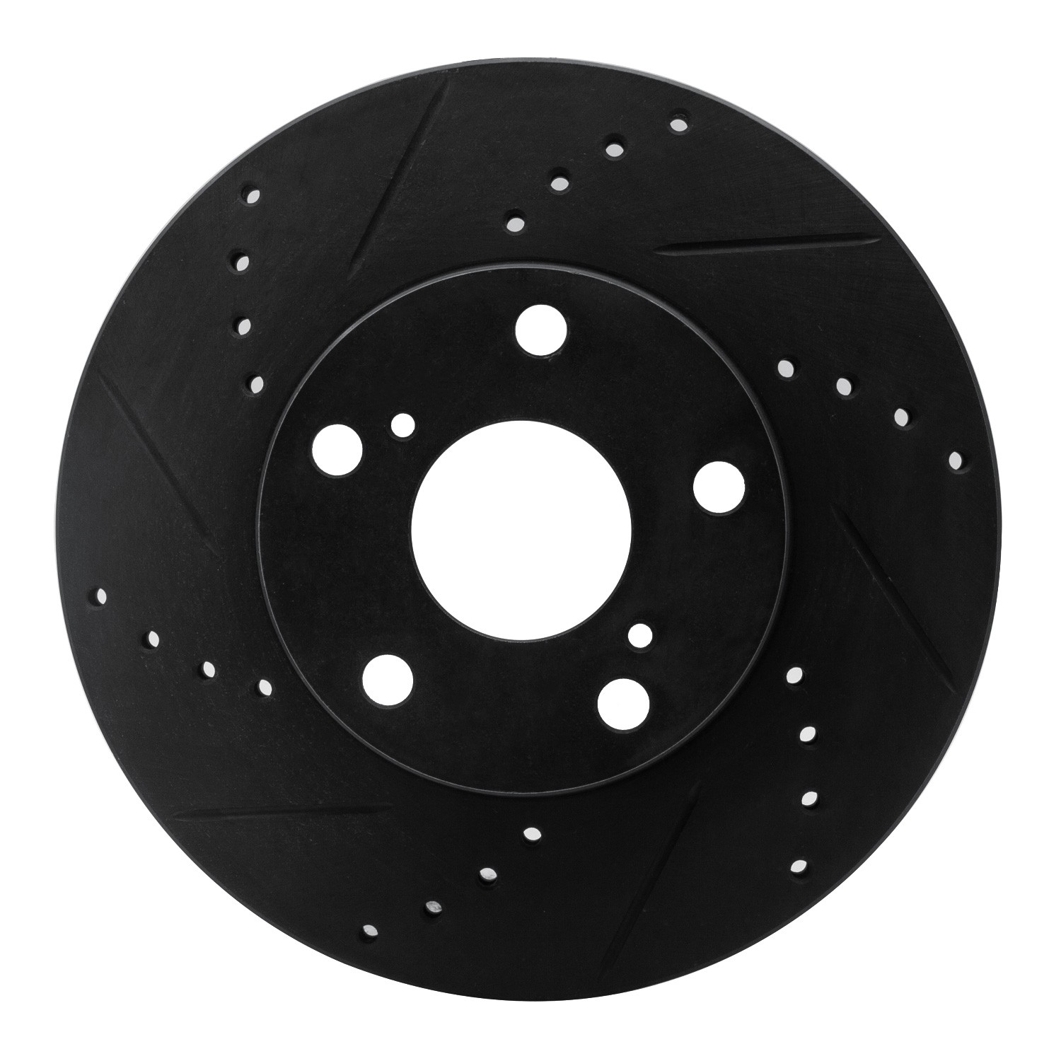 DYN 633-76133L DFC Brake Rotor - Drilled and Slotted - Black - Image 3