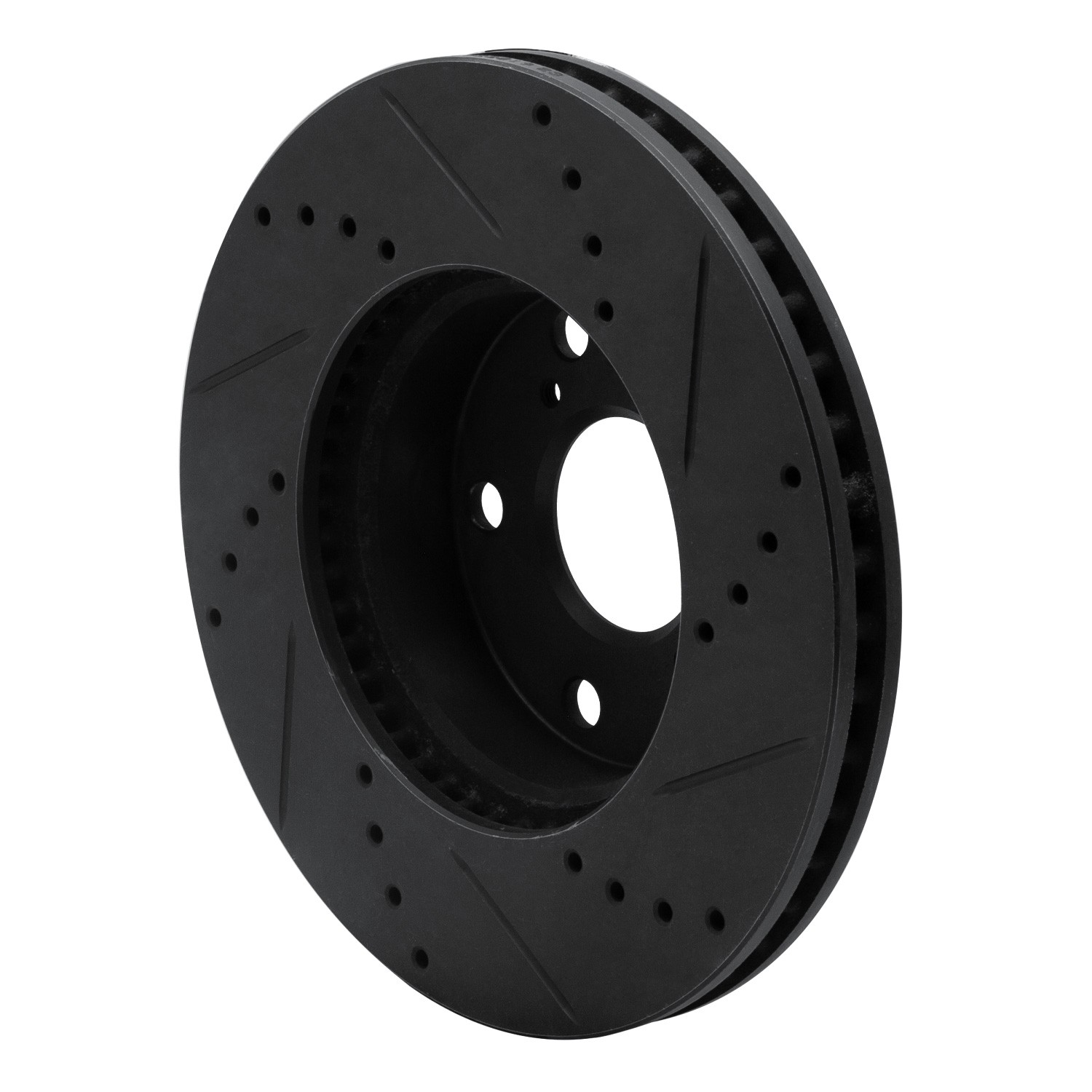 DYN 633-76133L DFC Brake Rotor - Drilled and Slotted - Black - Image 5