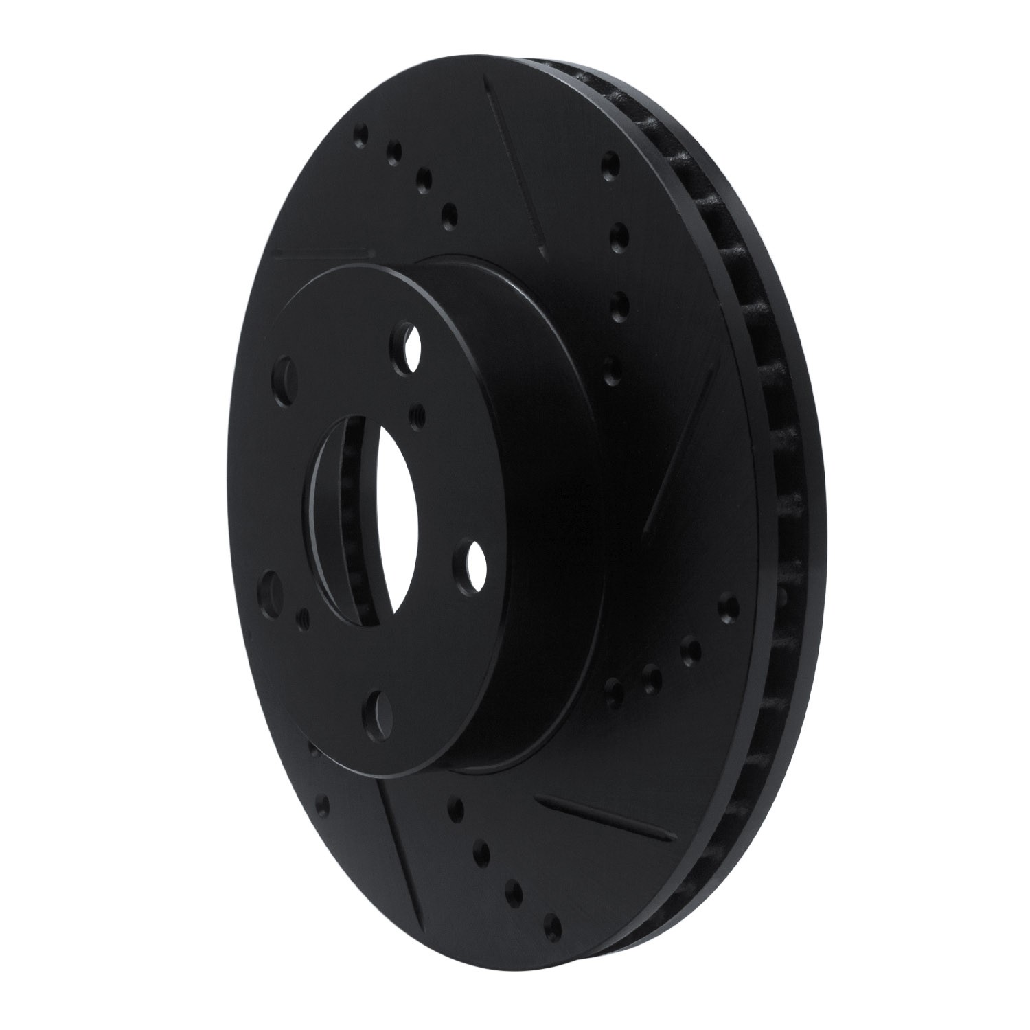 DYN 633-76133R DFC Brake Rotor - Drilled and Slotted - Black