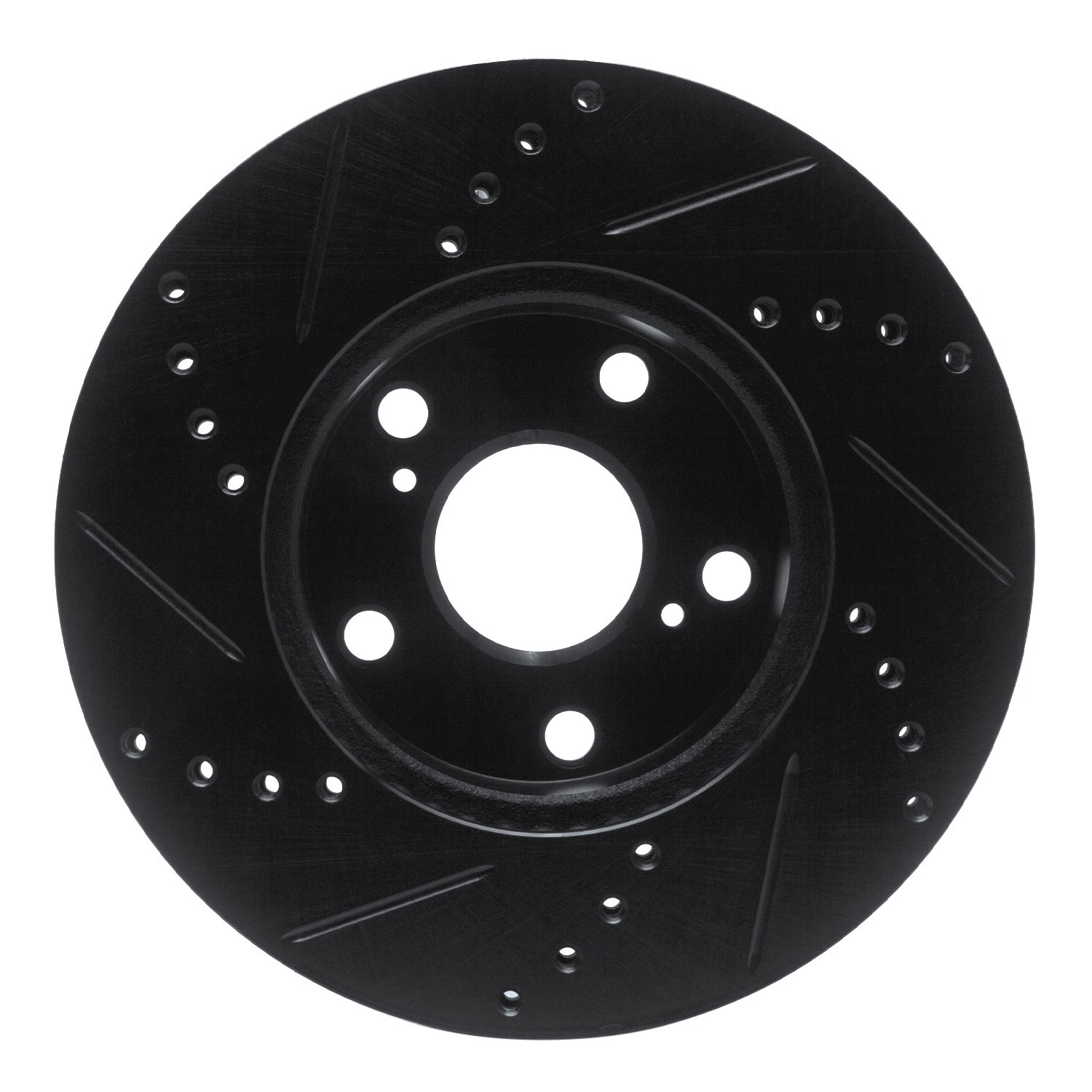 DYN 633-76133R DFC Brake Rotor - Drilled and Slotted - Black - Image 2
