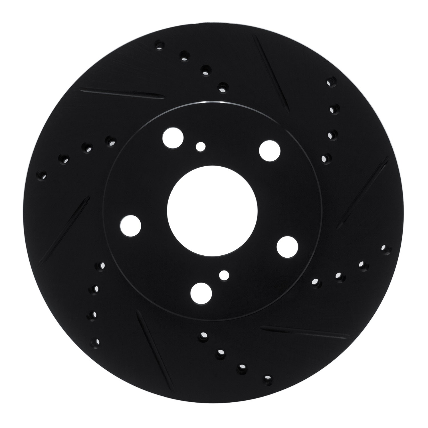 DYN 633-76133R DFC Brake Rotor - Drilled and Slotted - Black - Image 3