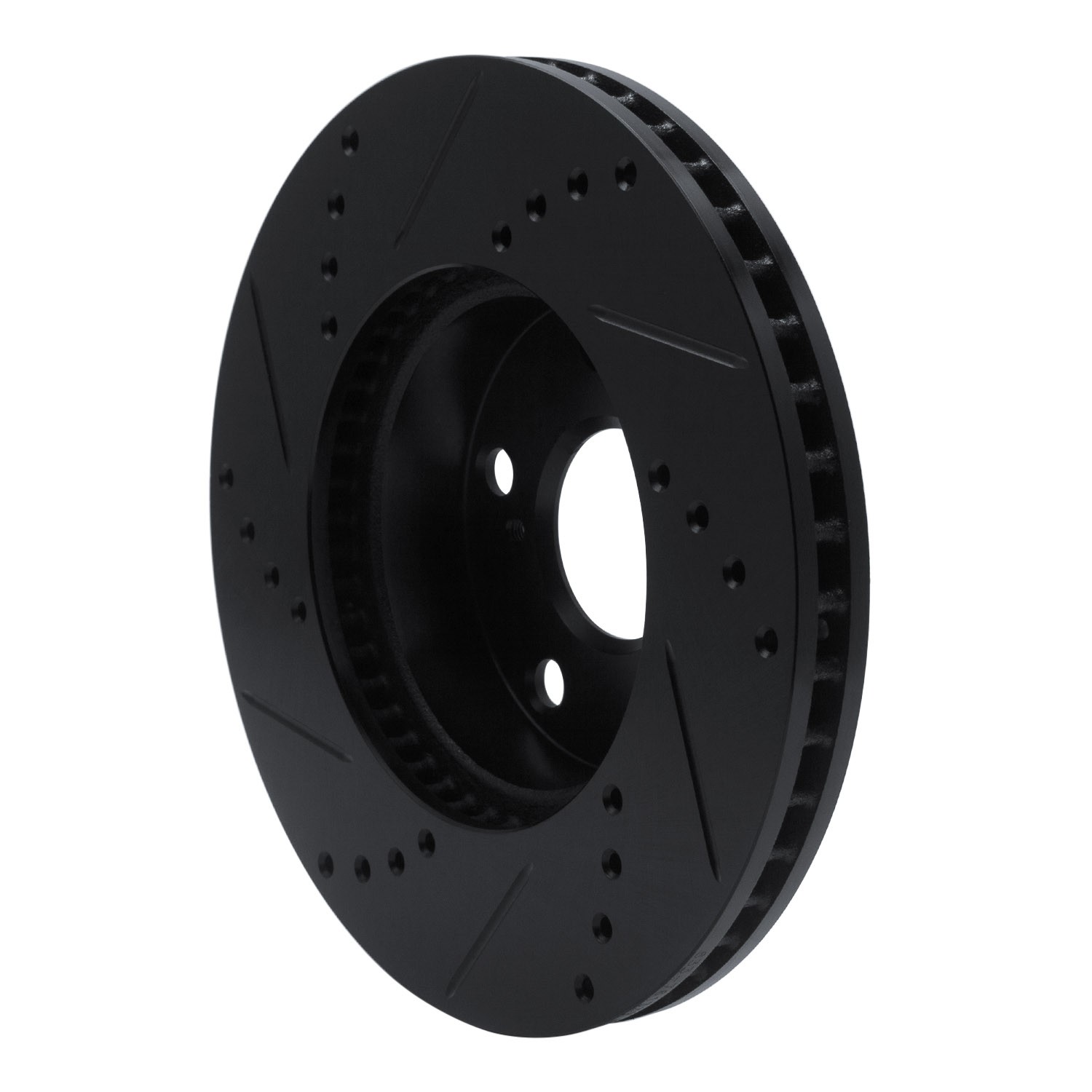 DYN 633-76133R DFC Brake Rotor - Drilled and Slotted - Black - Image 5