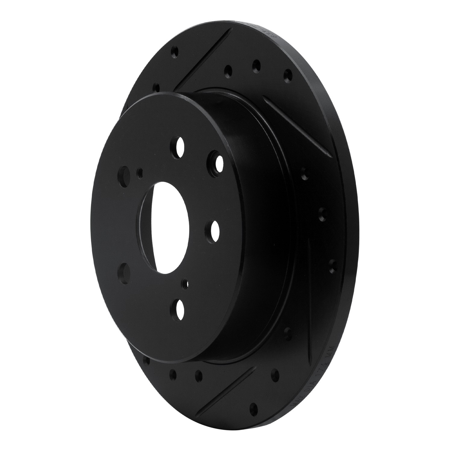 DYN 633-76134L DFC Brake Rotor - Drilled and Slotted - Black