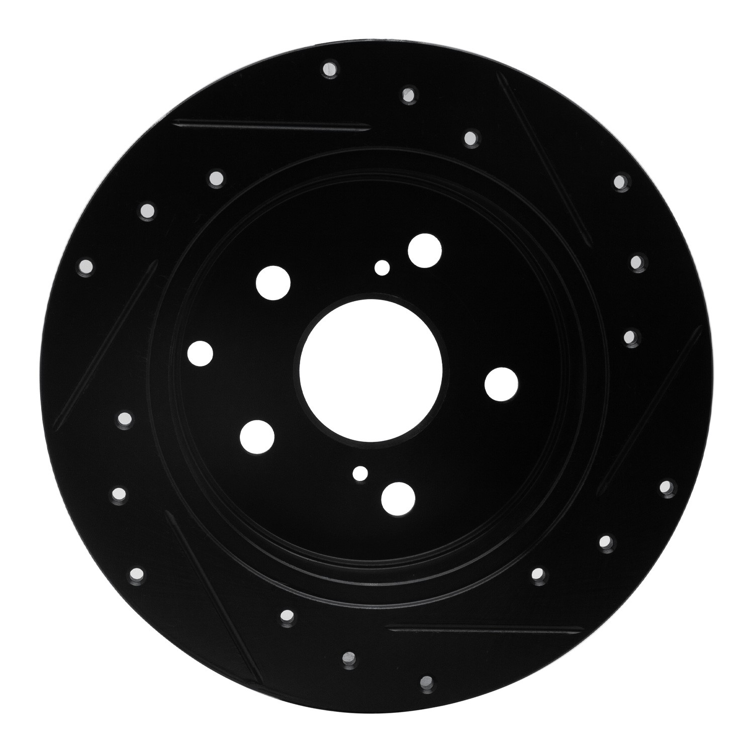 DYN 633-76134L DFC Brake Rotor - Drilled and Slotted - Black - Image 2