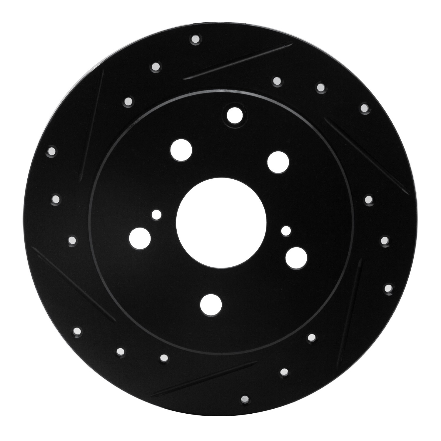 DYN 633-76134L DFC Brake Rotor - Drilled and Slotted - Black - Image 3