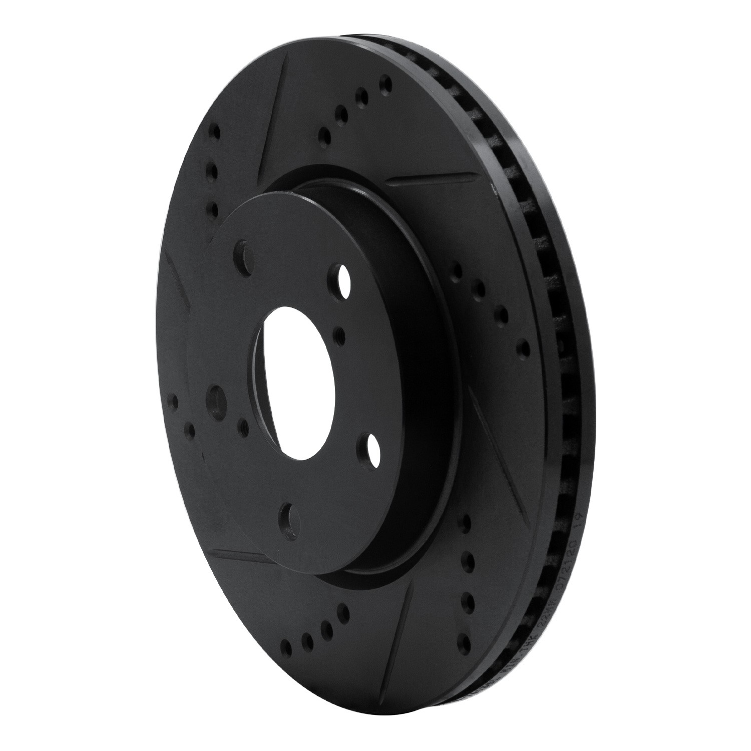 DYN 633-76135L DFC Brake Rotor - Drilled and Slotted - Black