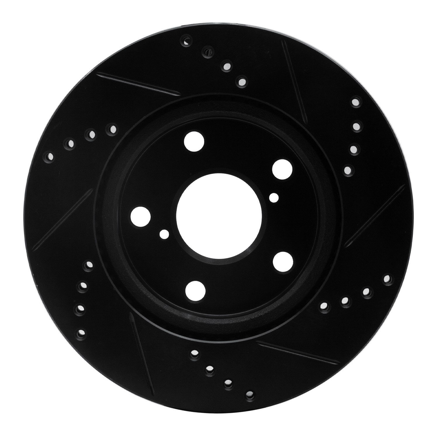 DYN 633-76135L DFC Brake Rotor - Drilled and Slotted - Black - Image 2