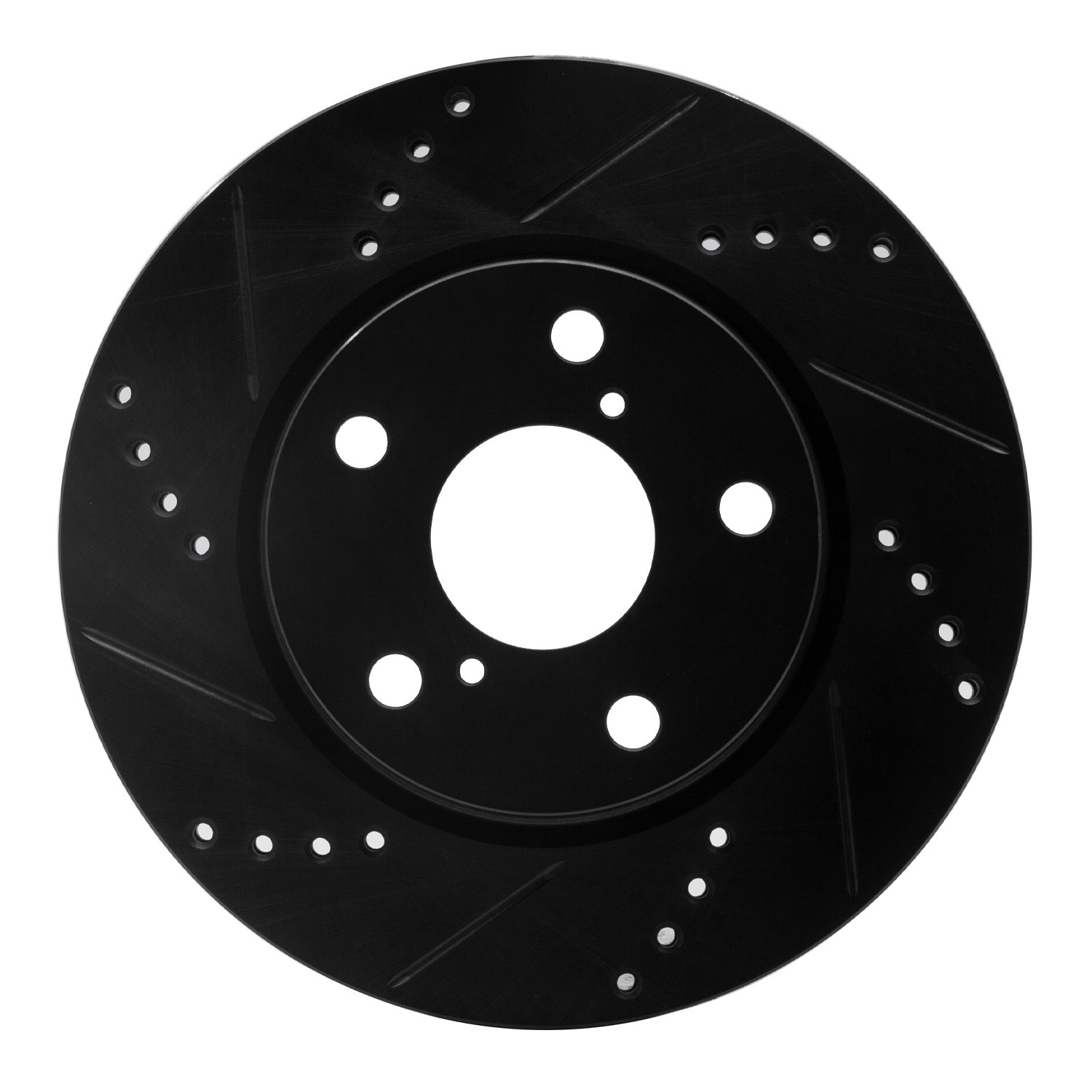 DYN 633-76135L DFC Brake Rotor - Drilled and Slotted - Black - Image 3