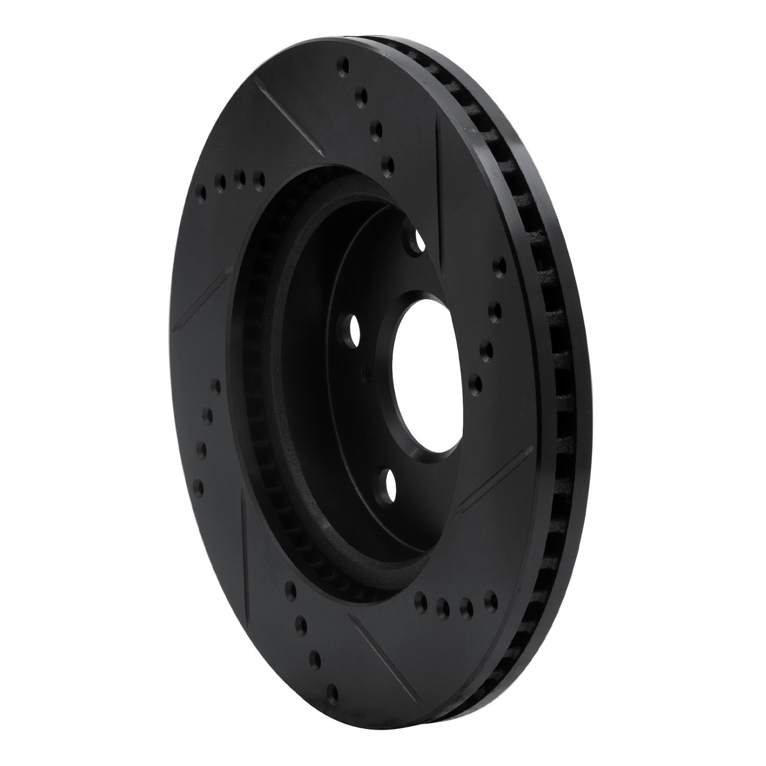 DYN 633-76135L DFC Brake Rotor - Drilled and Slotted - Black - Image 5