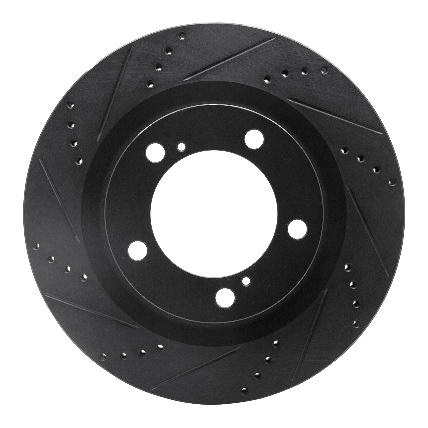 DYN 633-76136L DFC Brake Rotor - Drilled and Slotted - Black - Image 3