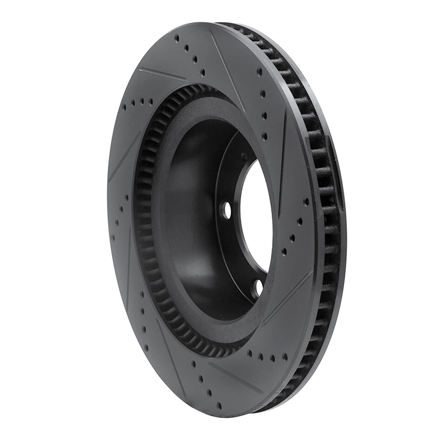 DYN 633-76136L DFC Brake Rotor - Drilled and Slotted - Black - Image 5