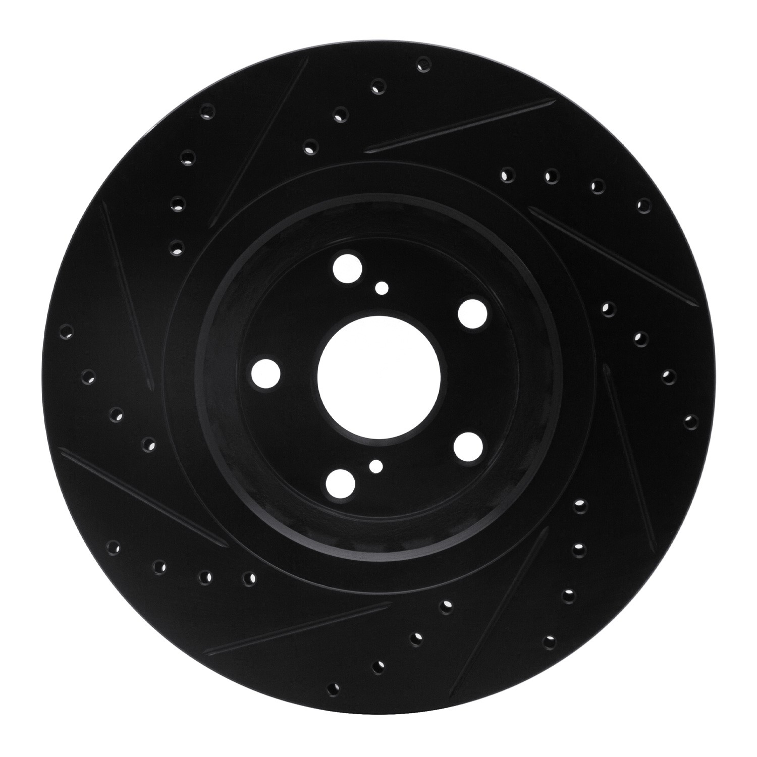 DYN 633-76138R DFC Brake Rotor - Drilled and Slotted - Black - Image 2
