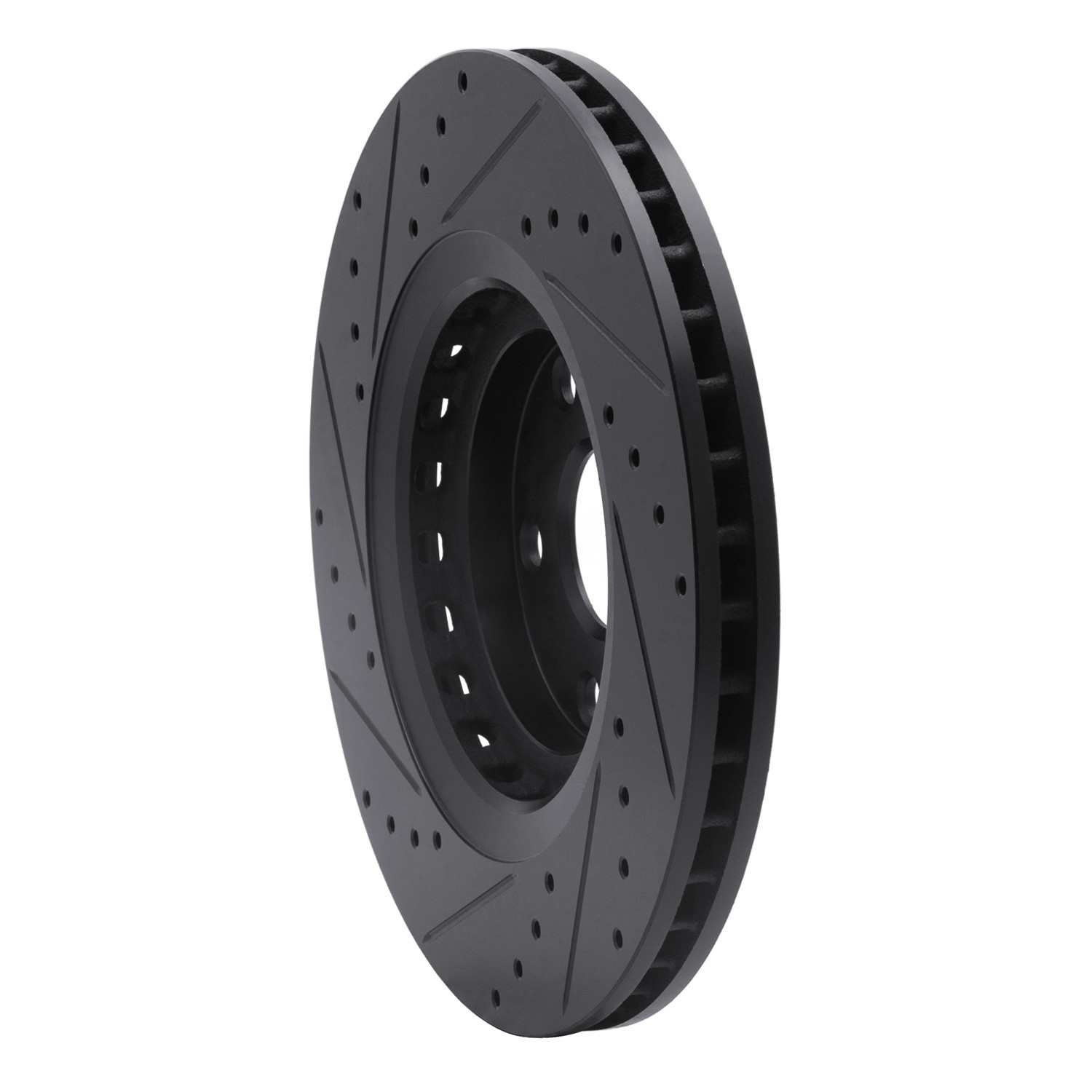 DYN 633-76138R DFC Brake Rotor - Drilled and Slotted - Black - Image 5