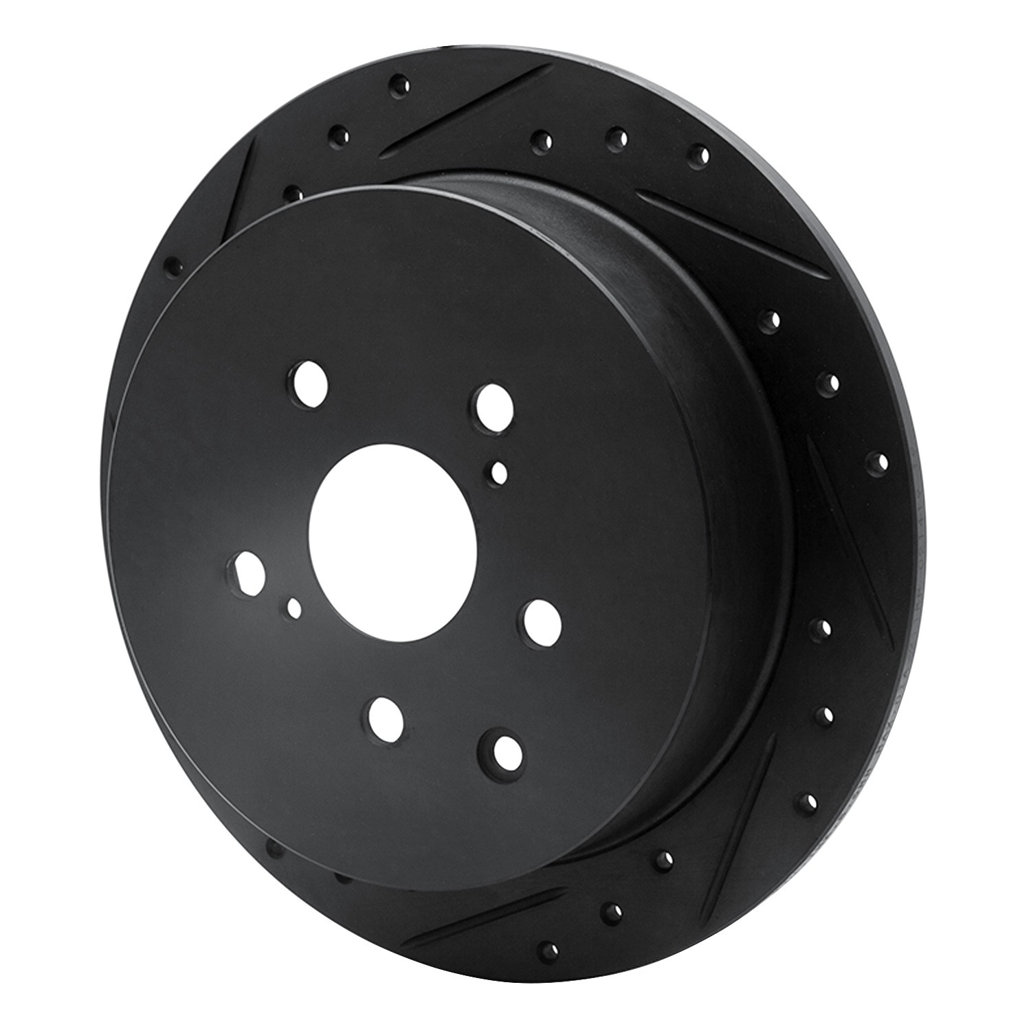 DYN 633-76141L DFC Brake Rotor - Drilled and Slotted - Black