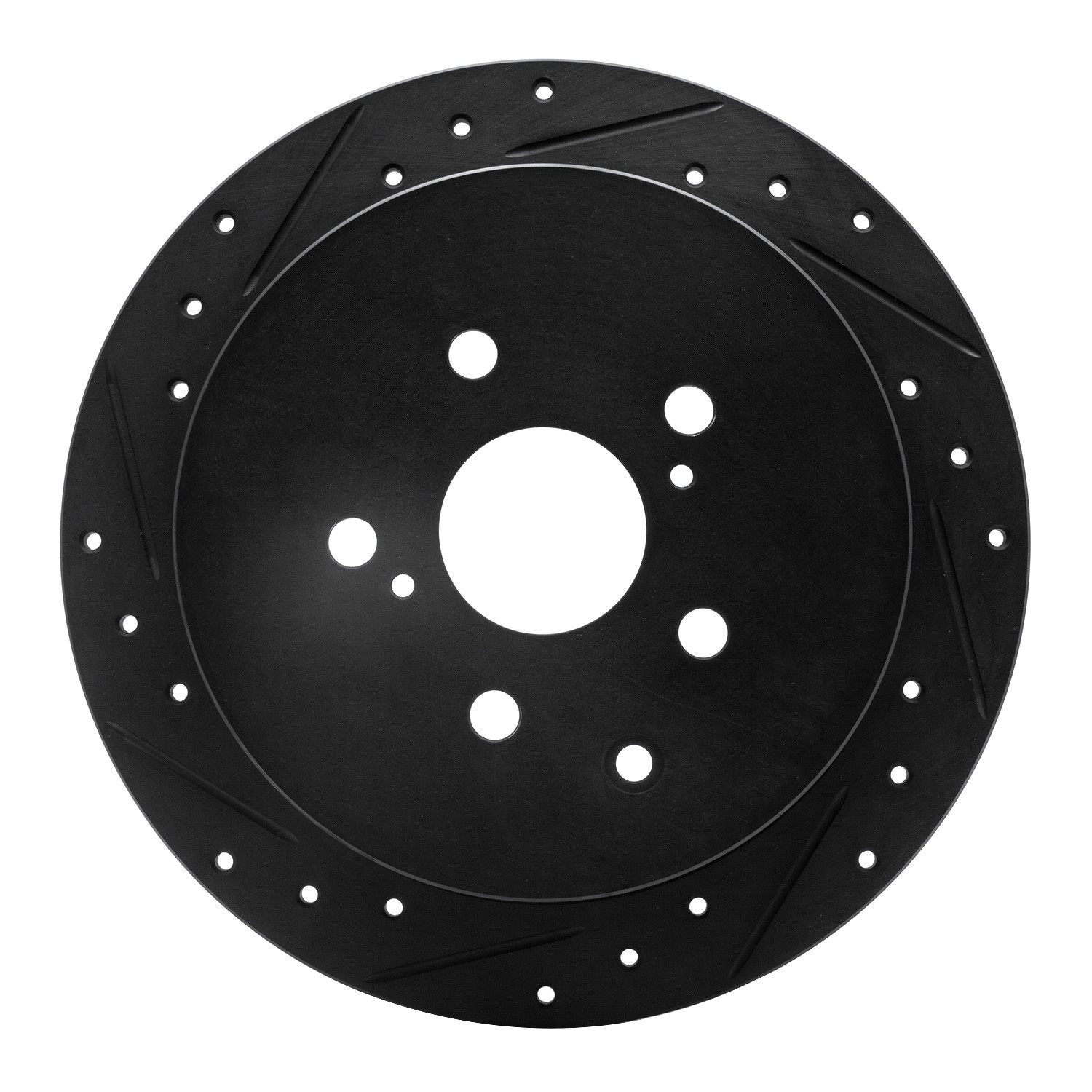 DYN 633-76141L DFC Brake Rotor - Drilled and Slotted - Black - Image 3