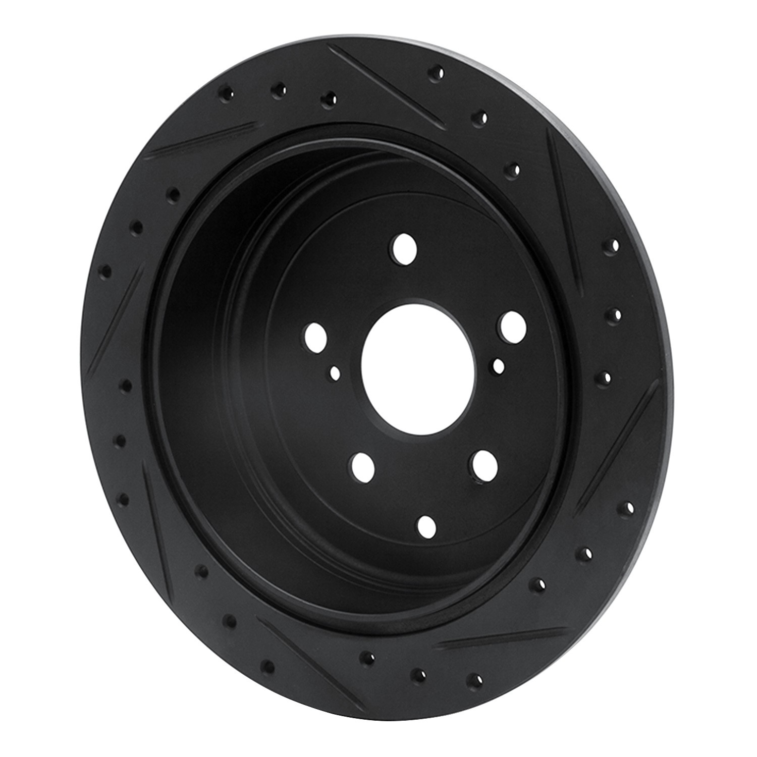 DYN 633-76141L DFC Brake Rotor - Drilled and Slotted - Black - Image 5