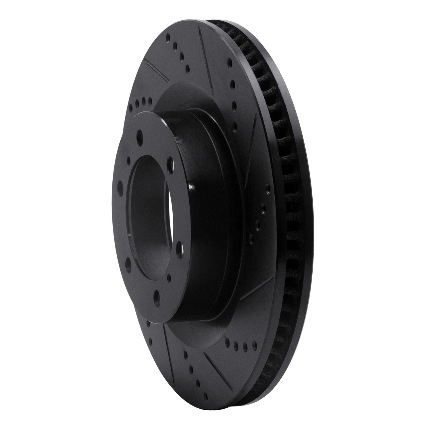 DYN 633-76142R DFC Brake Rotor - Drilled and Slotted - Black