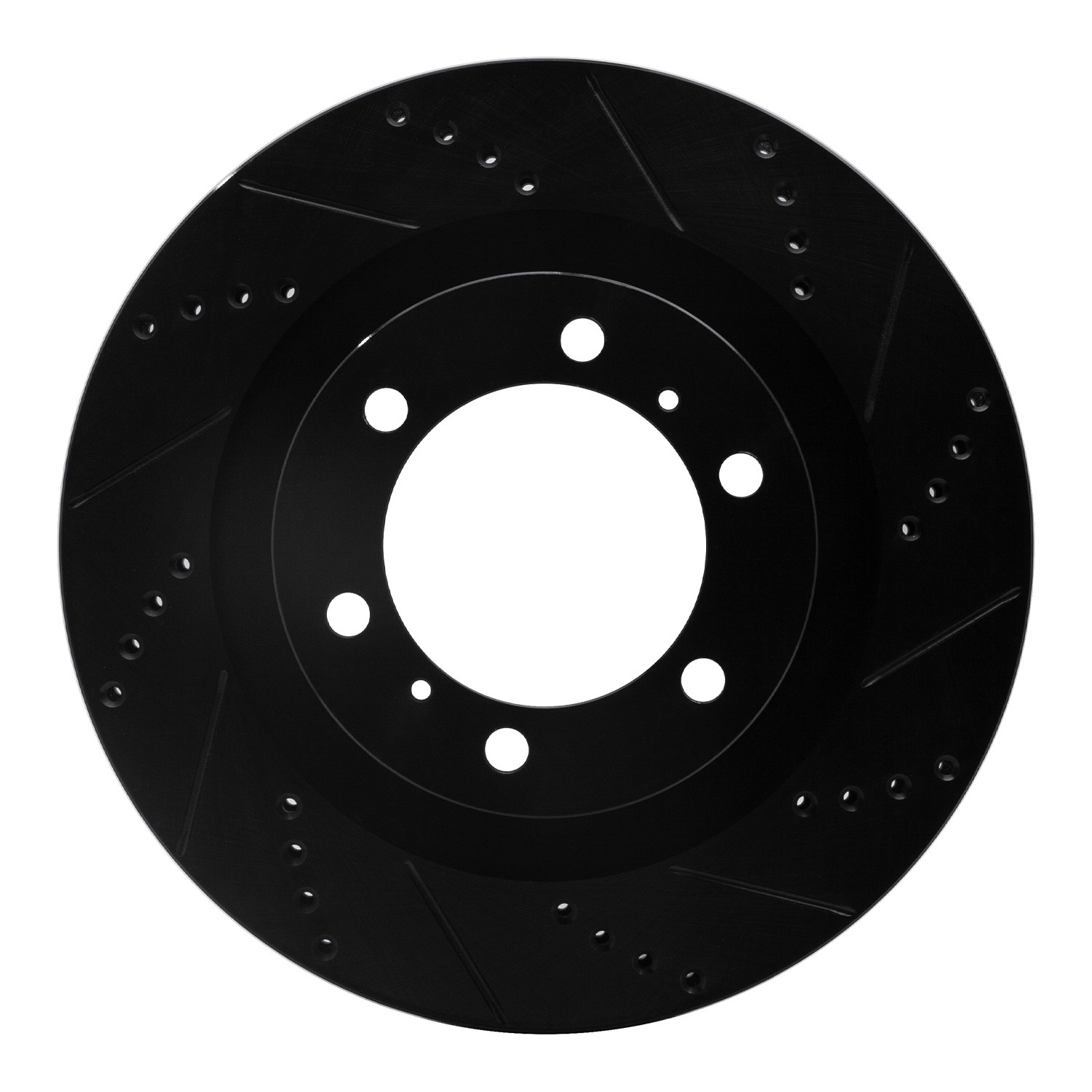DYN 633-76142R DFC Brake Rotor - Drilled and Slotted - Black - Image 3