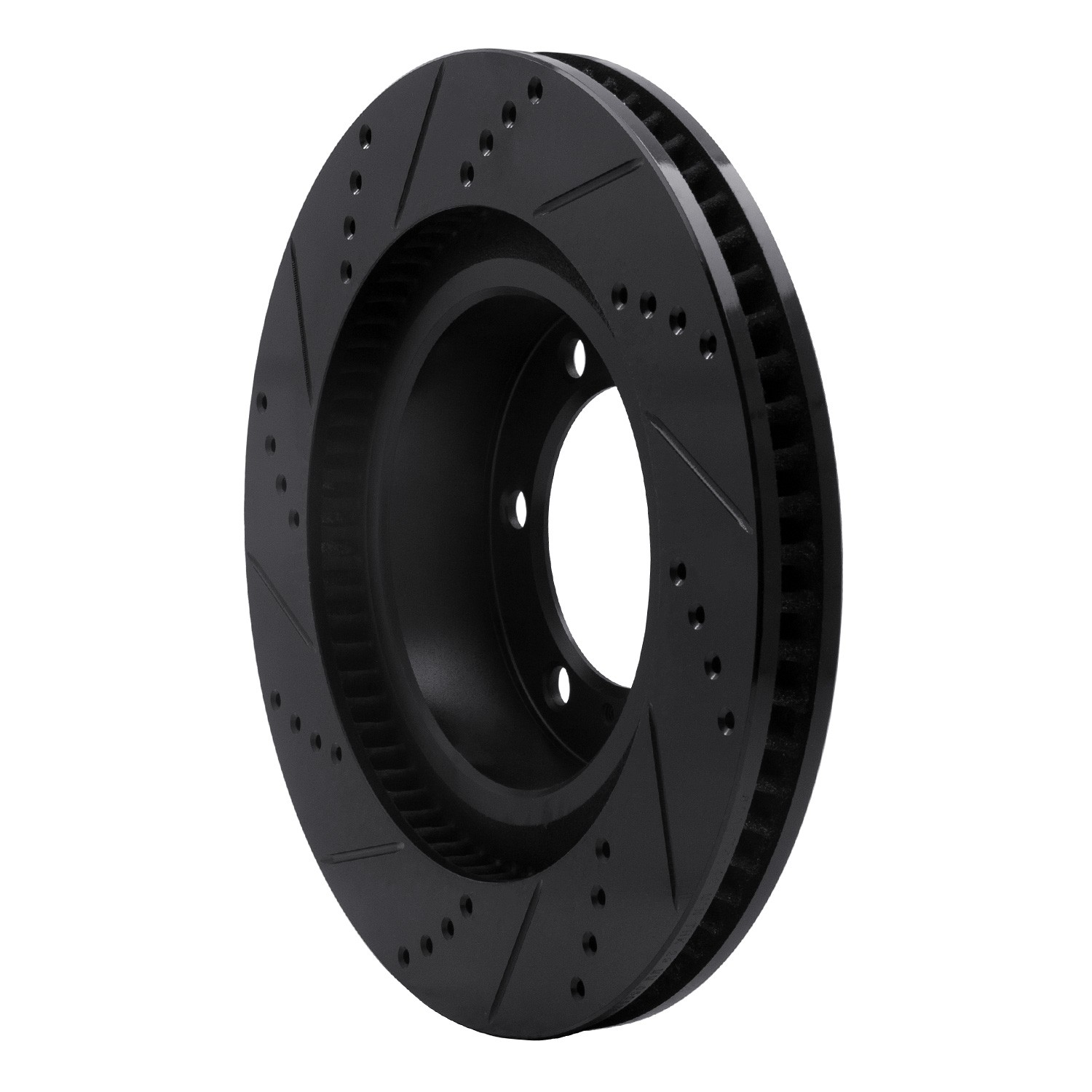 DYN 633-76142R DFC Brake Rotor - Drilled and Slotted - Black - Image 5
