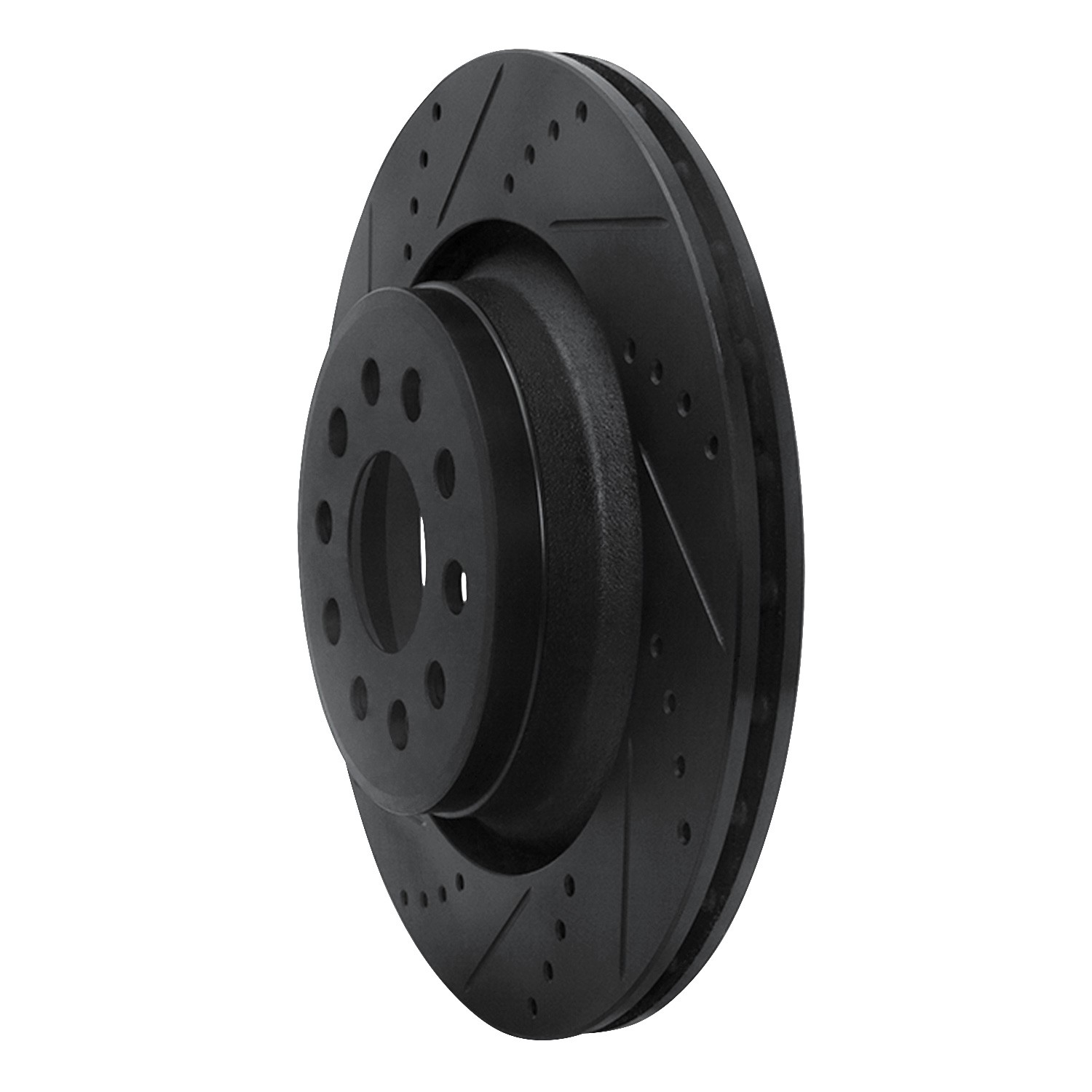 DYN 633-79010L DFC Brake Rotor - Drilled and Slotted - Black