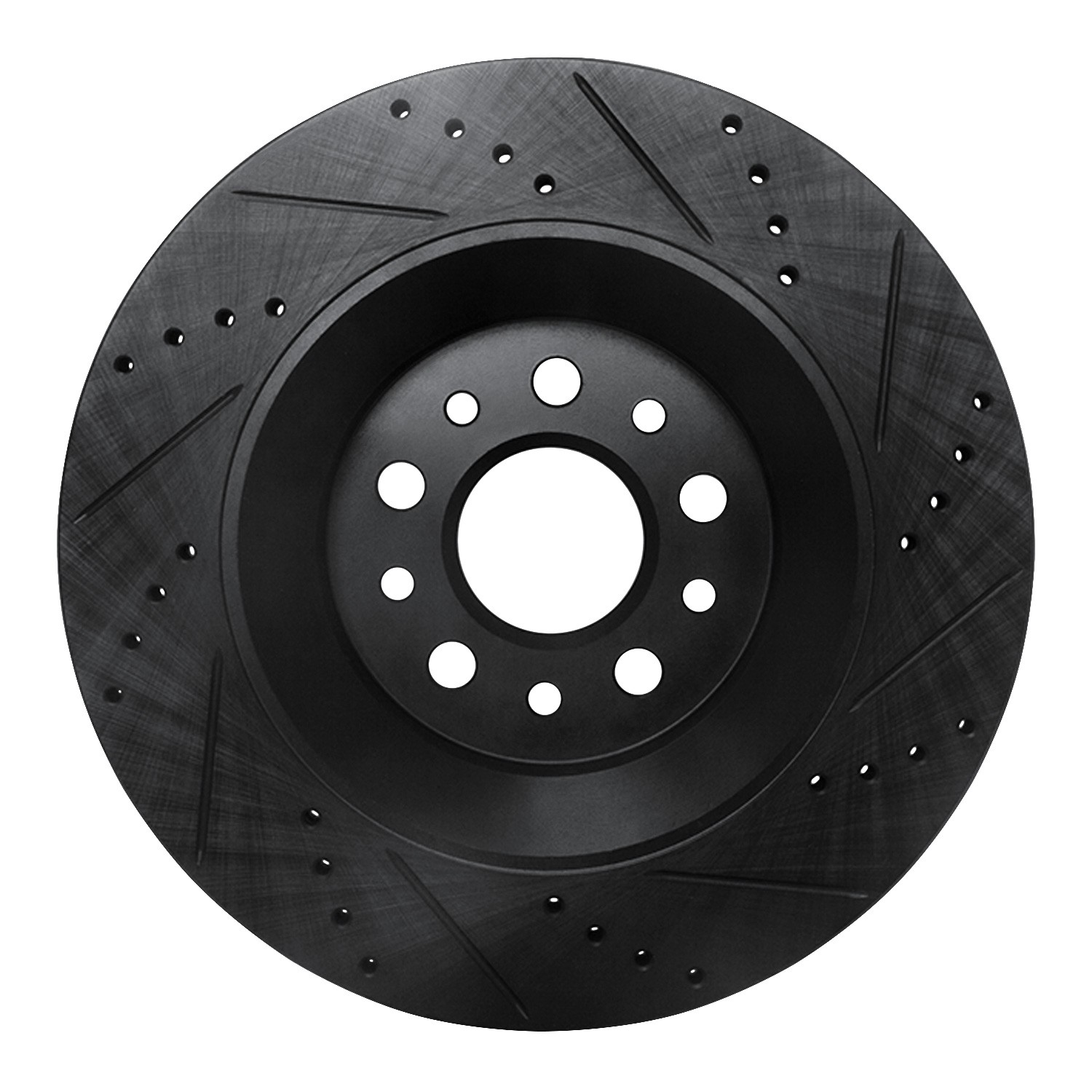 DYN 633-79010L DFC Brake Rotor - Drilled and Slotted - Black - Image 2