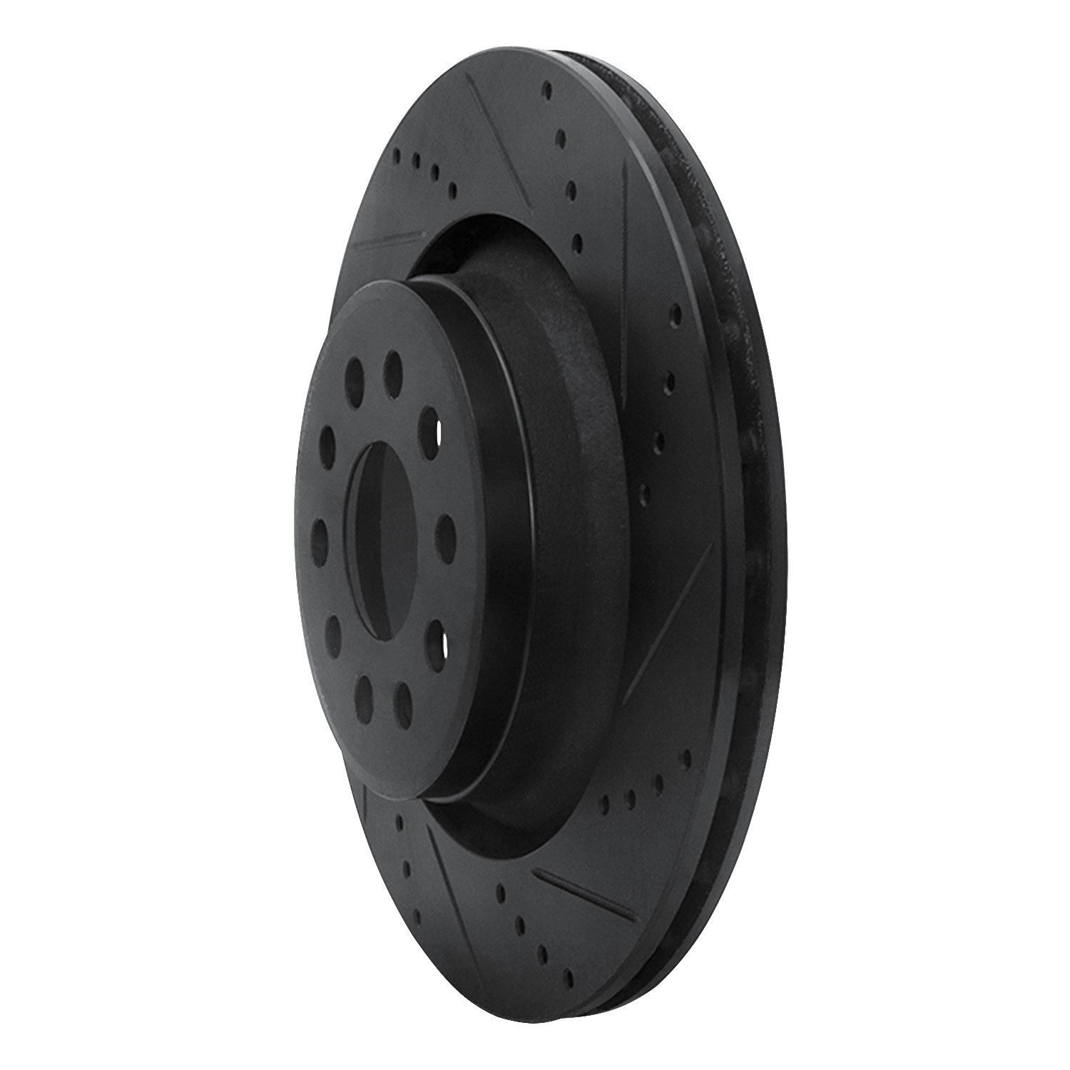 DYN 633-79010R DFC Brake Rotor - Drilled and Slotted - Black