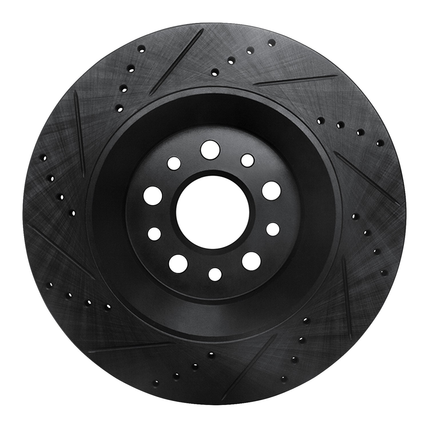 DYN 633-79010R DFC Brake Rotor - Drilled and Slotted - Black - Image 2