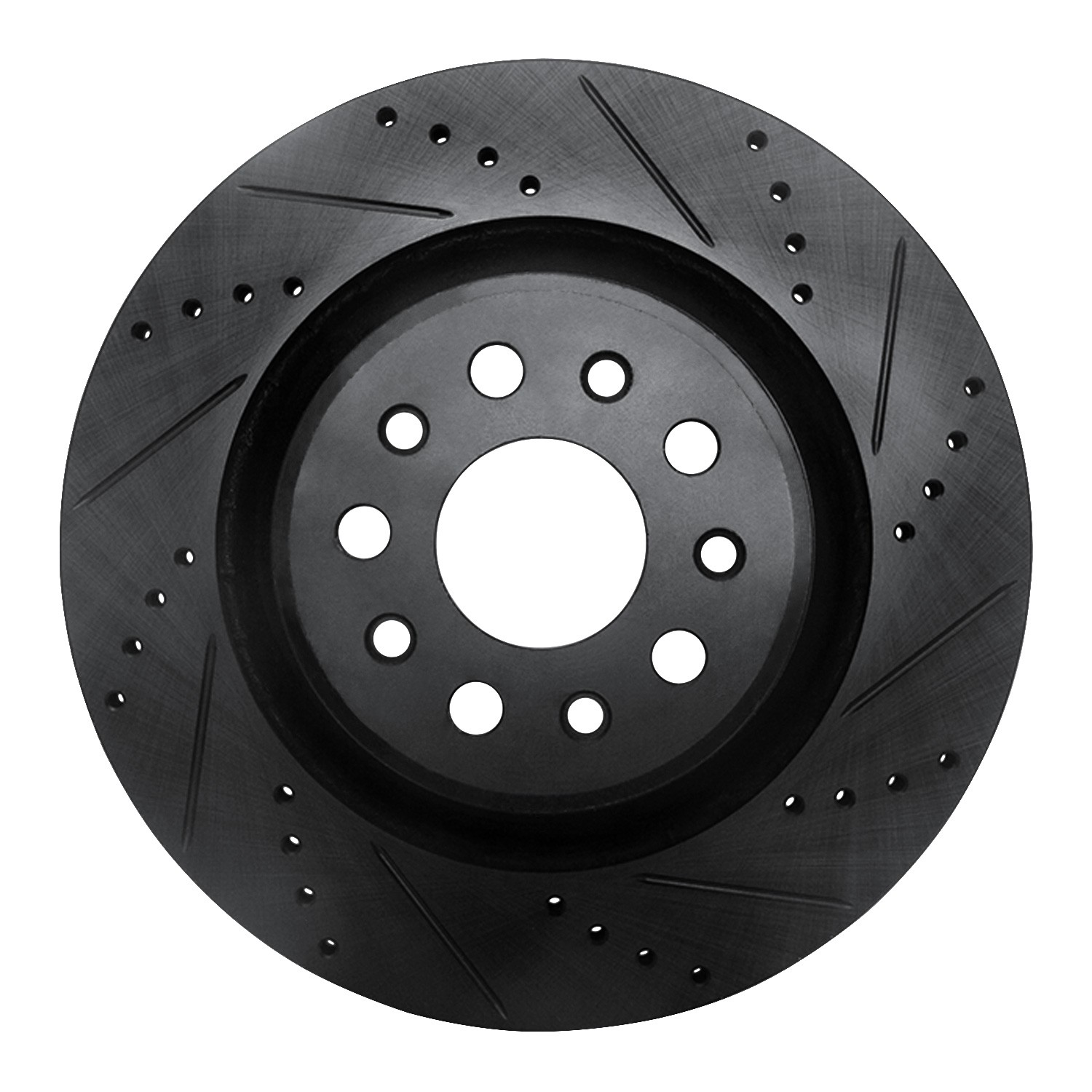 DYN 633-79010R DFC Brake Rotor - Drilled and Slotted - Black - Image 3