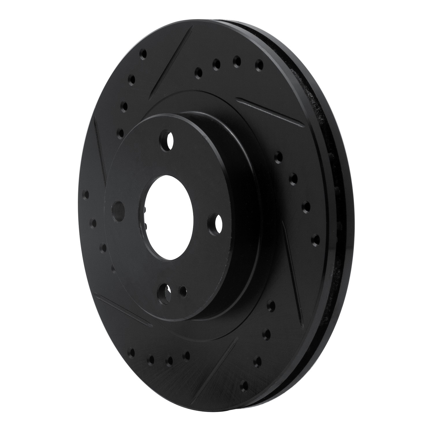 DYN 633-80034L DFC Brake Rotor - Drilled and Slotted - Black