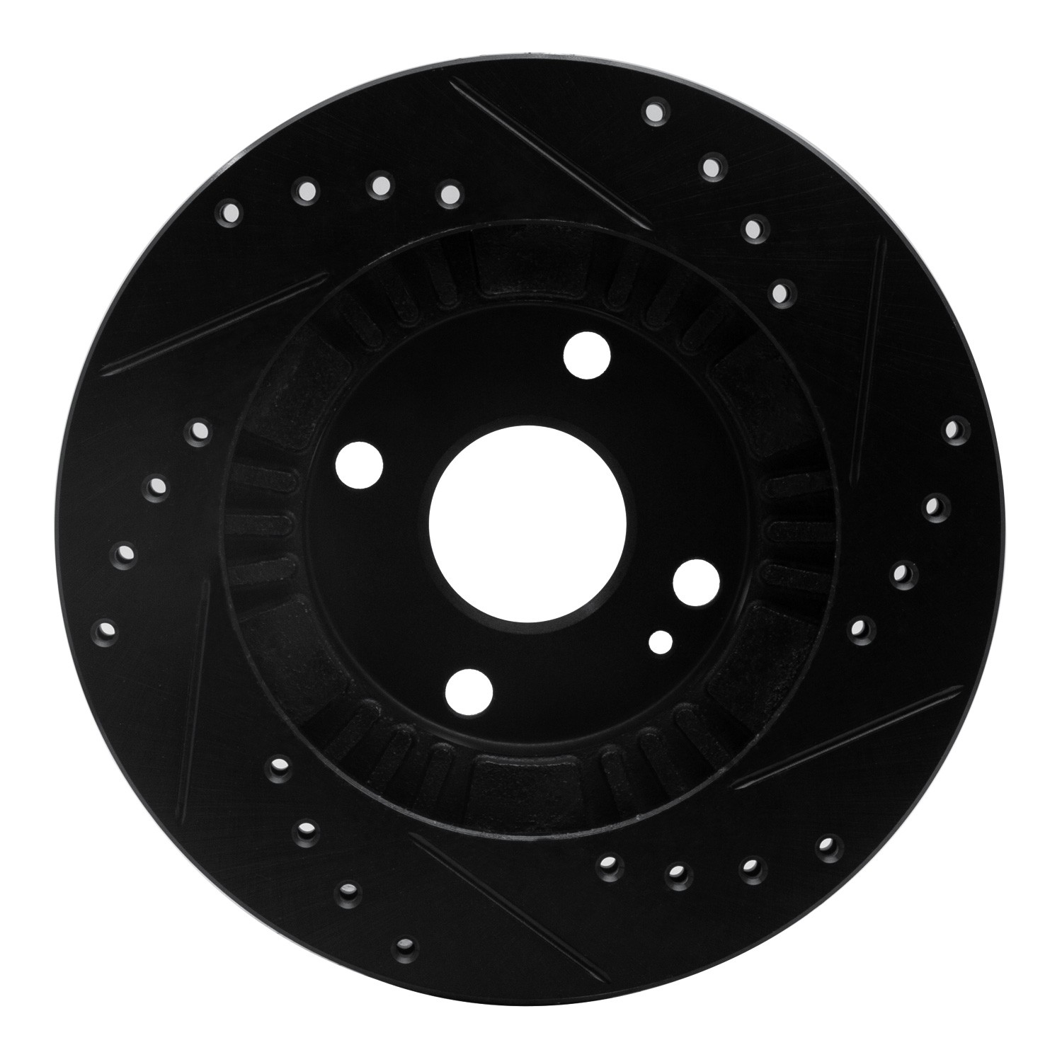 DYN 633-80034L DFC Brake Rotor - Drilled and Slotted - Black - Image 2