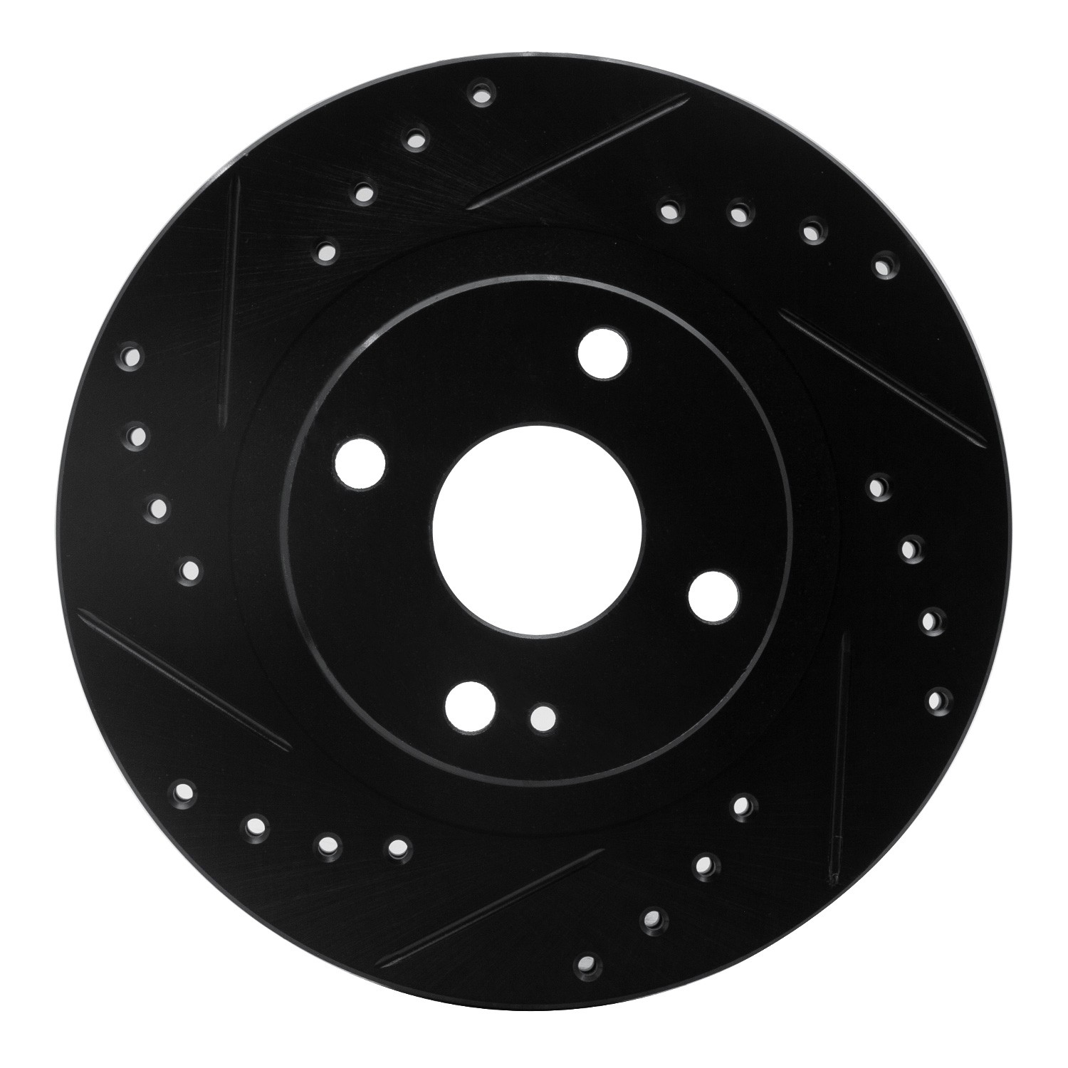 DYN 633-80034L DFC Brake Rotor - Drilled and Slotted - Black - Image 3