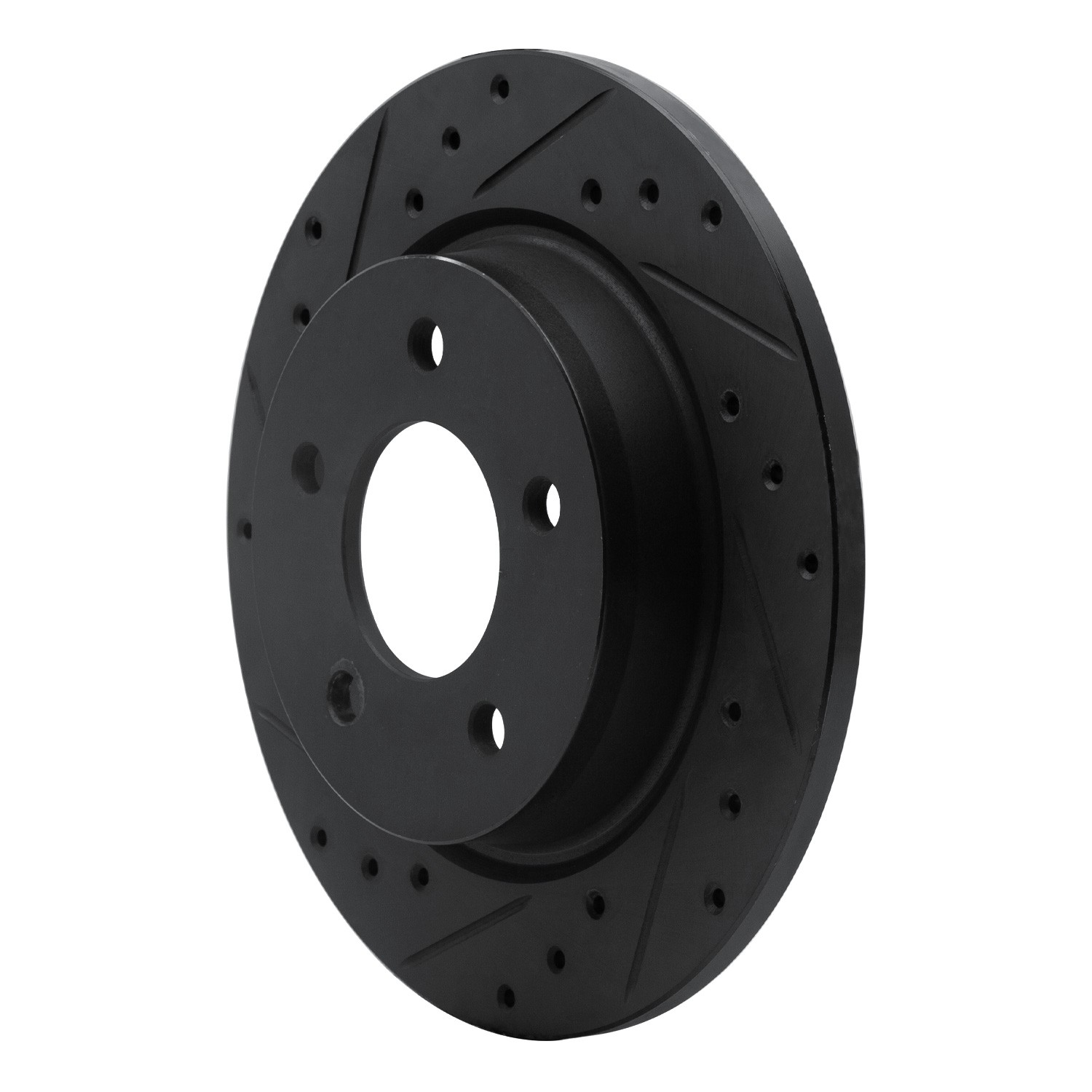 DYN 633-80040L DFC Brake Rotor - Drilled and Slotted - Black