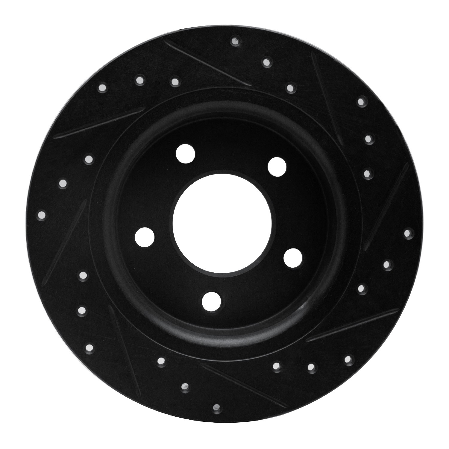 DYN 633-80040L DFC Brake Rotor - Drilled and Slotted - Black - Image 2