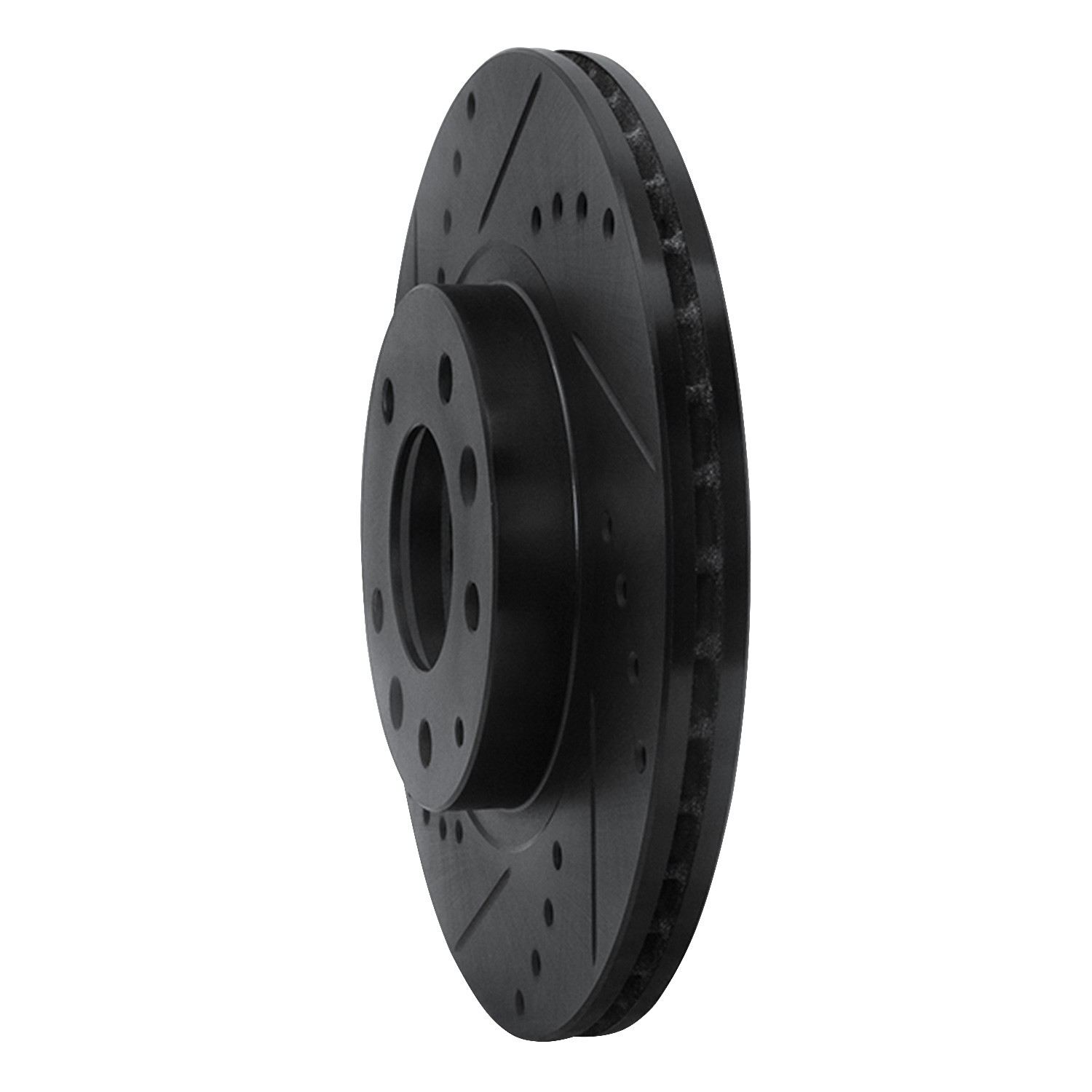 DYN 633-80047L DFC Brake Rotor - Drilled and Slotted - Black