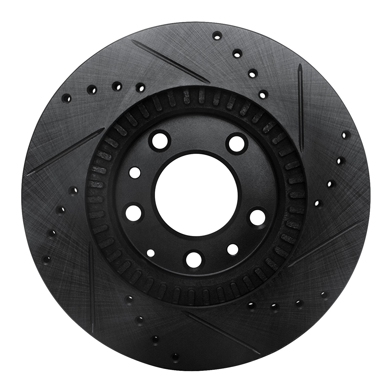 DYN 633-80047L DFC Brake Rotor - Drilled and Slotted - Black - Image 2