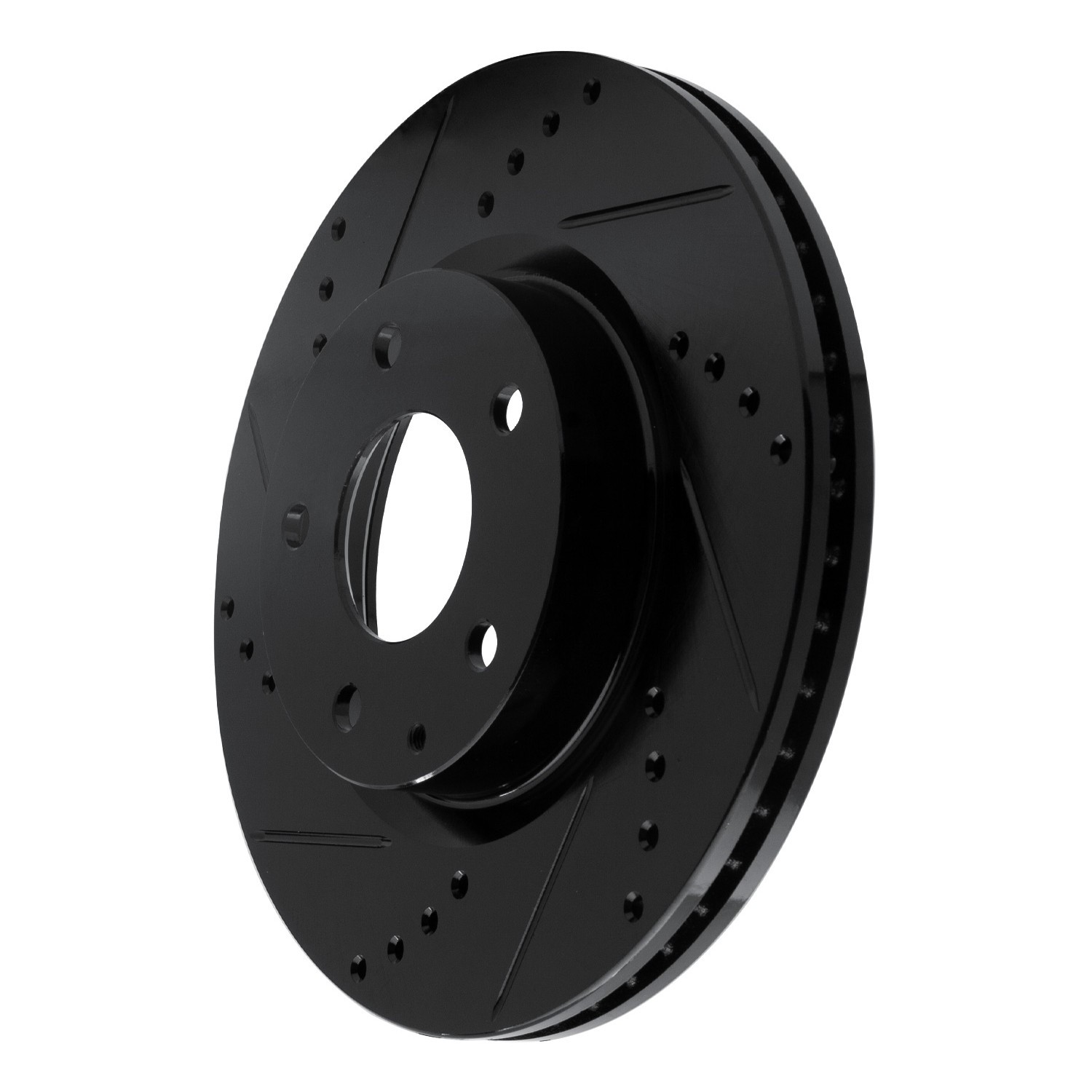 DYN 633-80052L DFC Brake Rotor - Drilled and Slotted - Black
