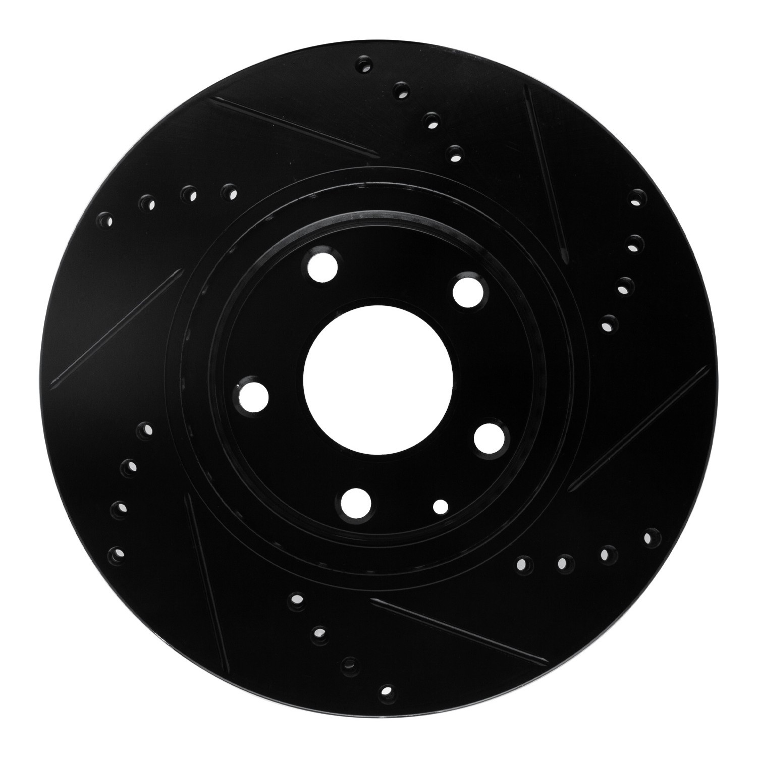 DYN 633-80052L DFC Brake Rotor - Drilled and Slotted - Black - Image 2