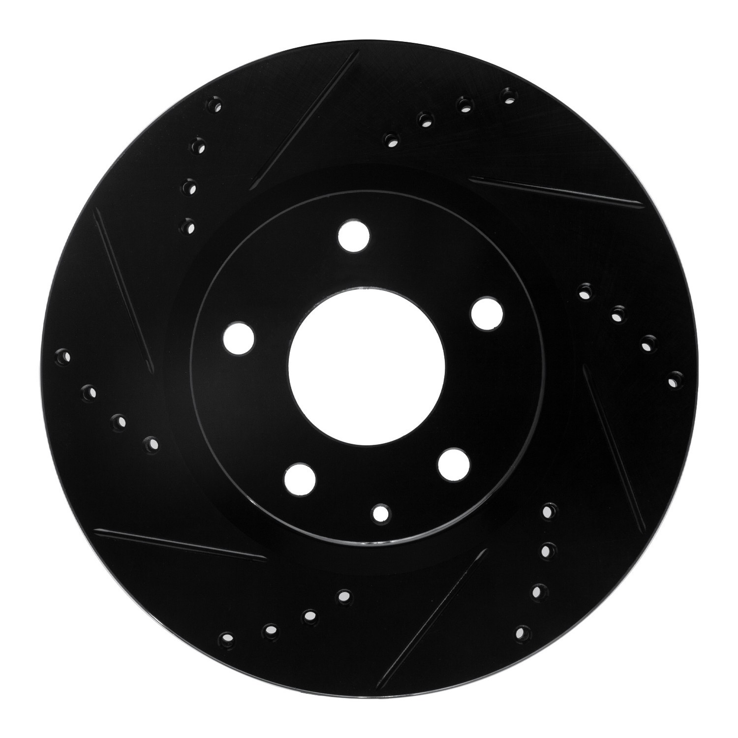 DYN 633-80052L DFC Brake Rotor - Drilled and Slotted - Black - Image 3