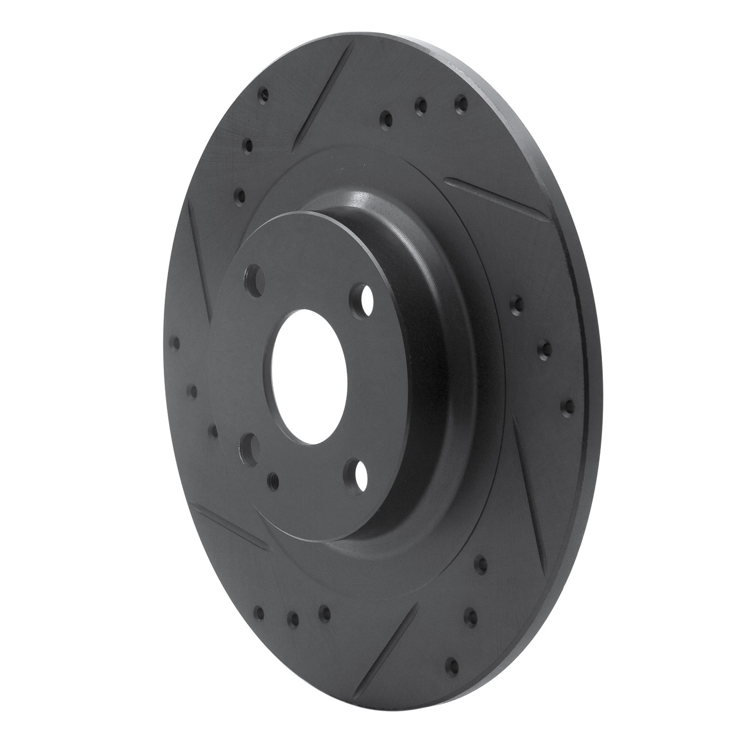 DYN 633-80072L DFC Brake Rotor - Drilled and Slotted - Black