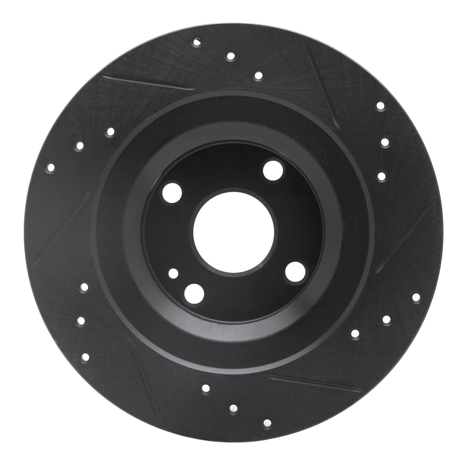 DYN 633-80072L DFC Brake Rotor - Drilled and Slotted - Black - Image 2